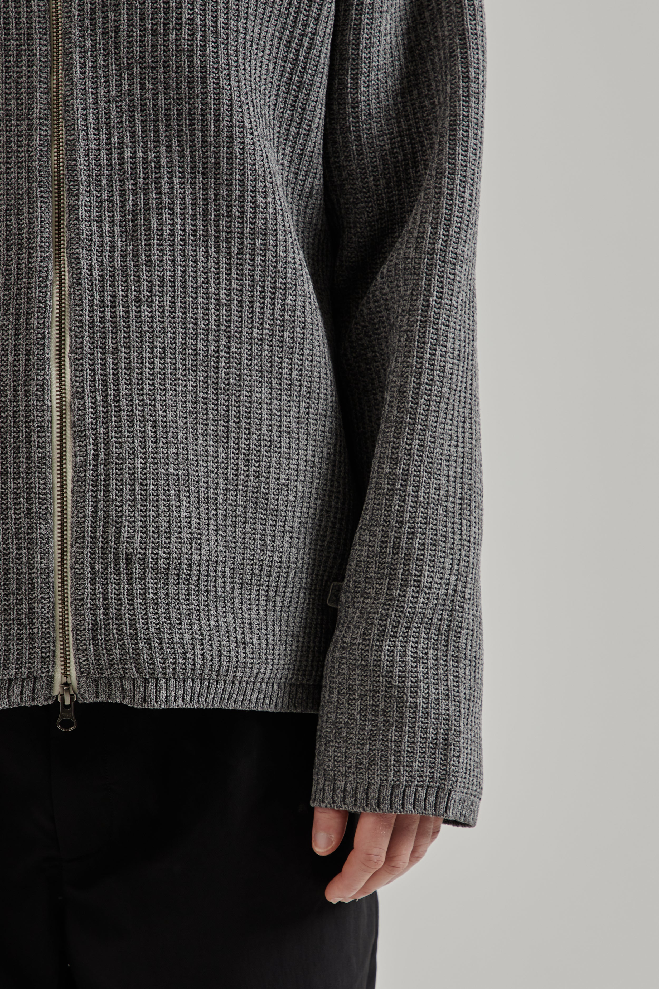 Nanamica 5G Zip Cardigan - Heather Gray | Wallace Mercantile Shop
