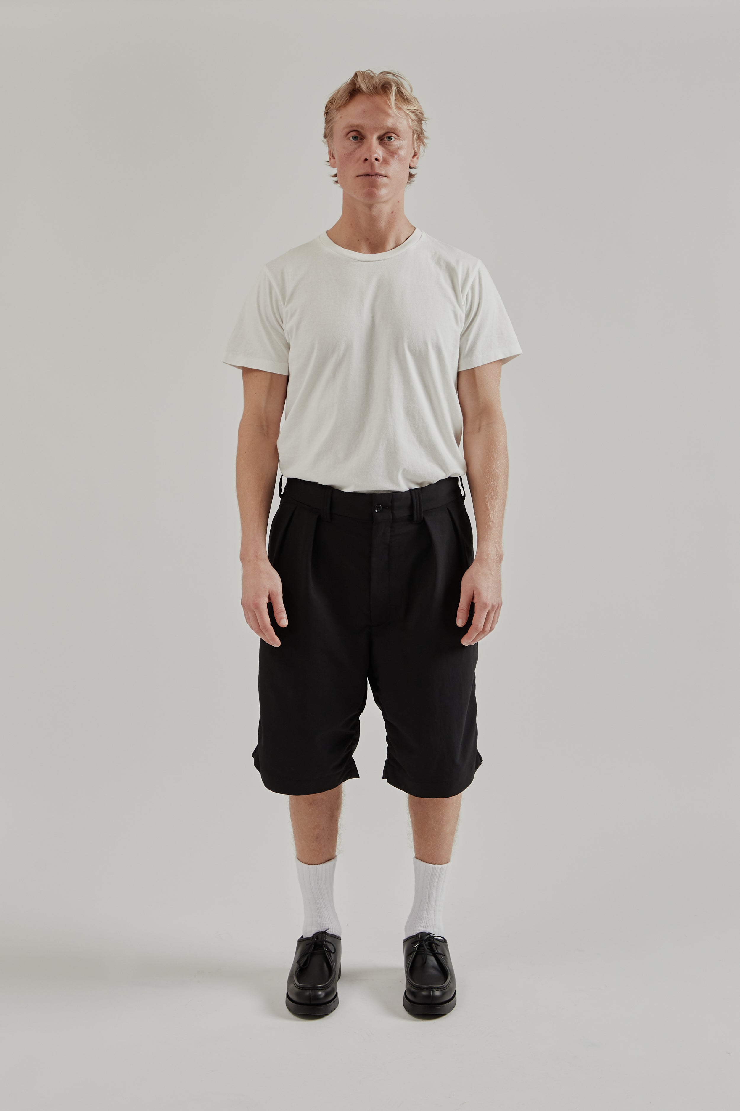パンツ nanamica ALPHADRY Double Pleats Shorts Nanamica Alphadry Double Pleats Shorts - Black | Wallace