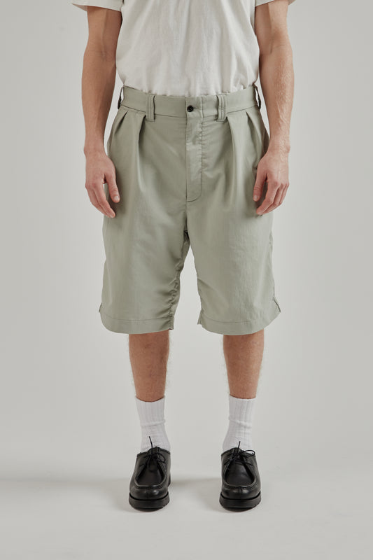 Nanamica SS26 Alphadry Double Pleat Shorts Light Khaki 2