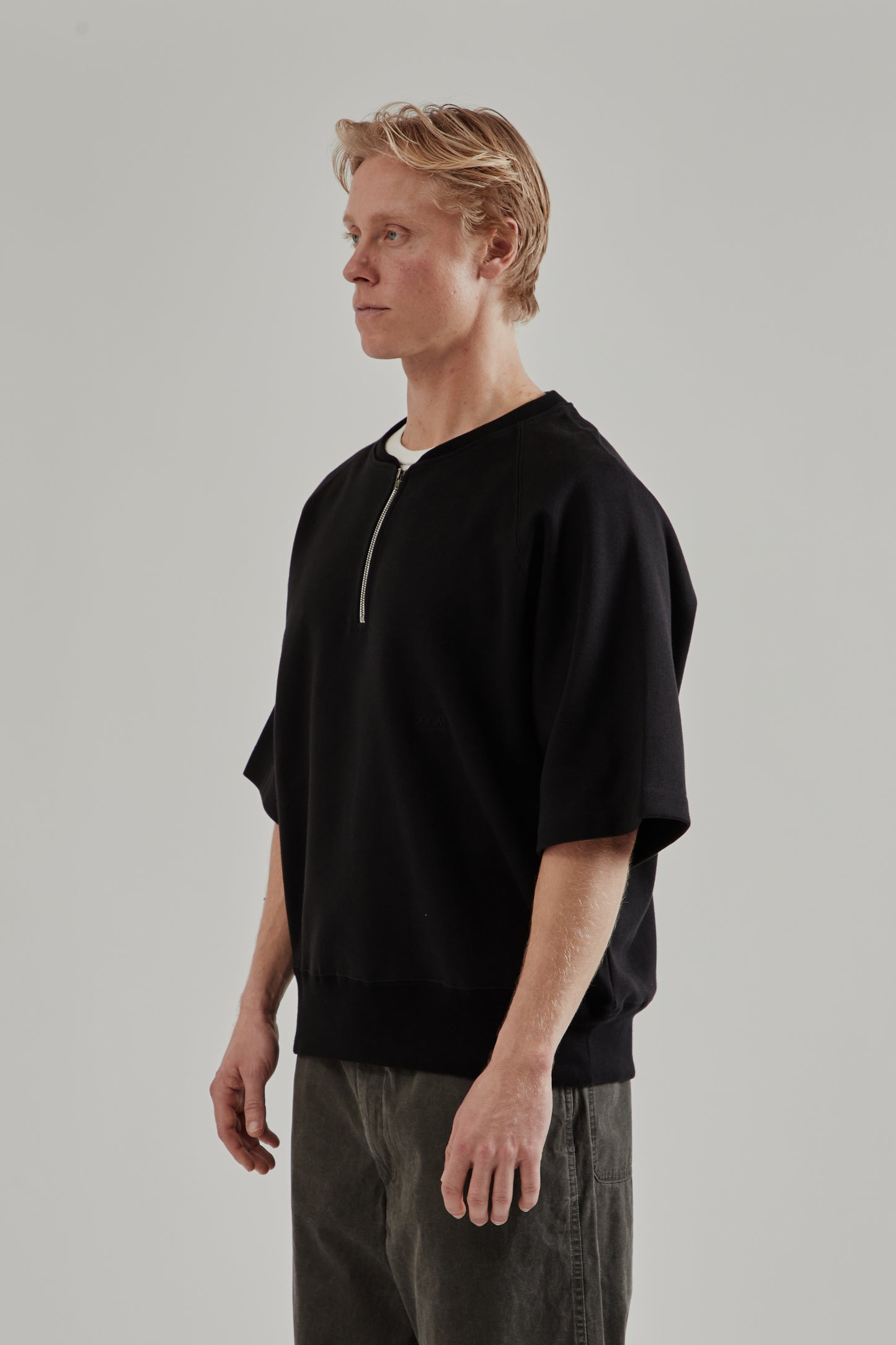 Nanamica SS26 Half Zip Sweat Black 3