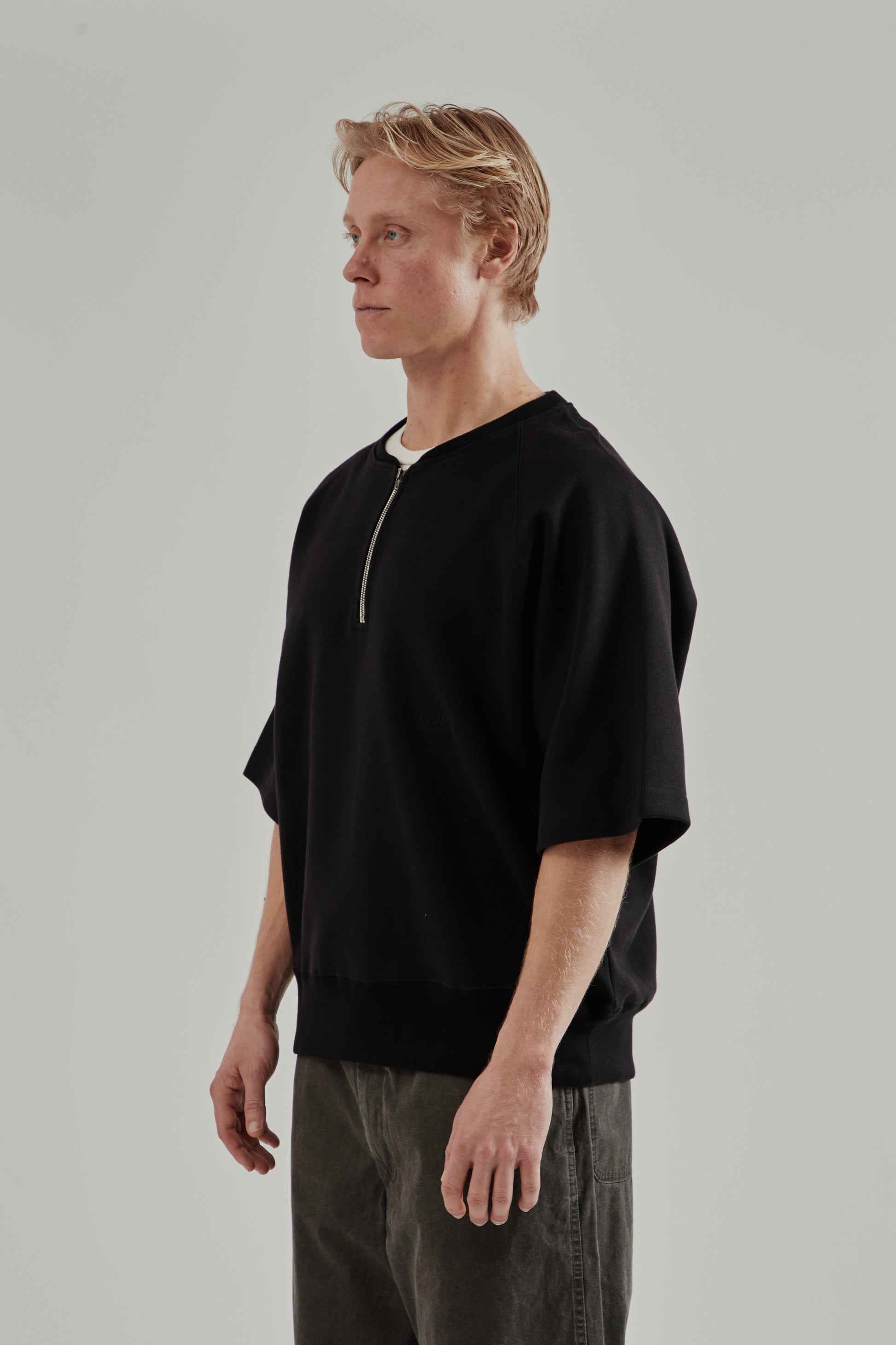 Nanamica SS26 Half Zip Sweat Black 3