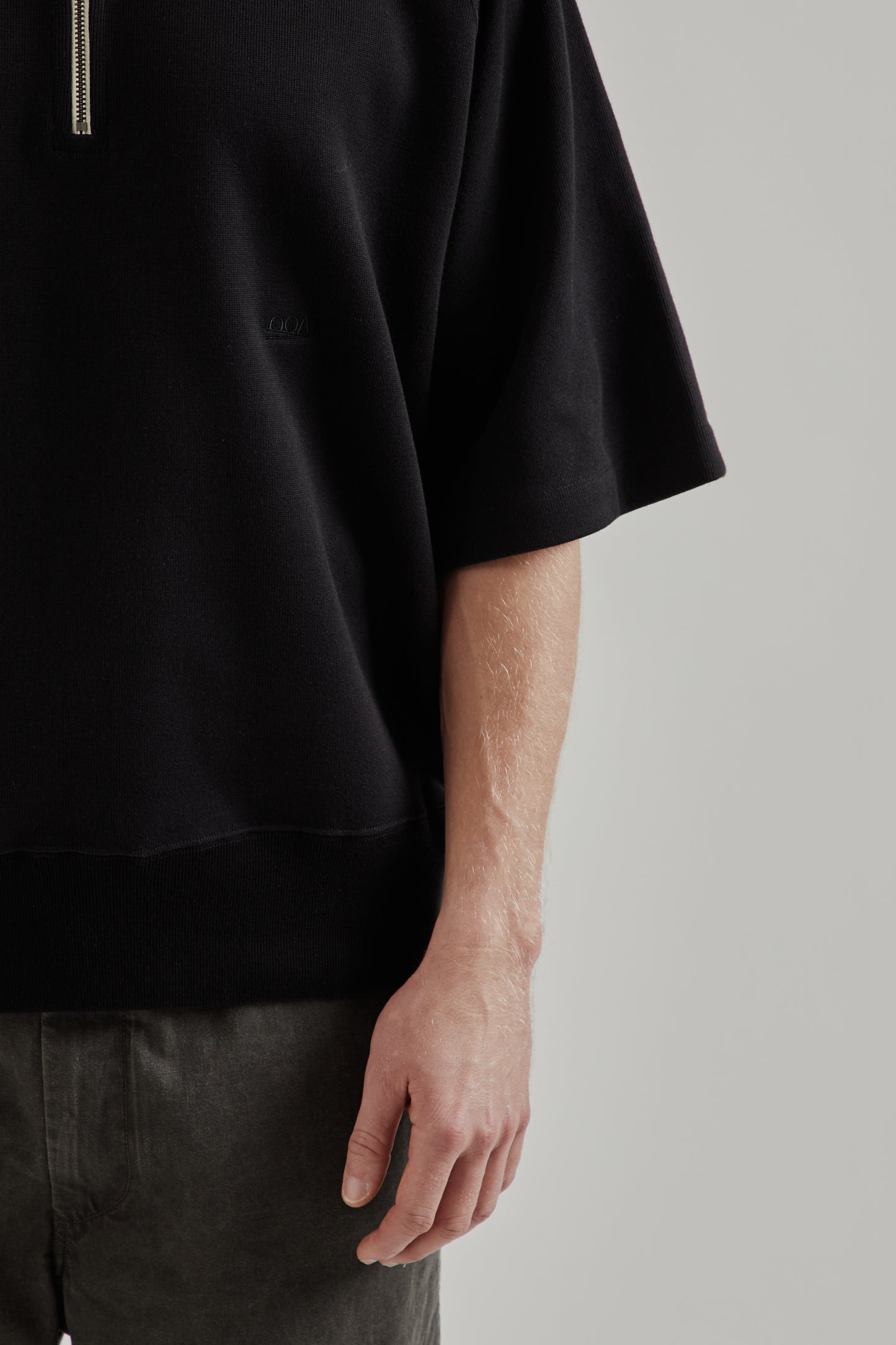 Nanamica SS26 Half Zip Sweat Black 8