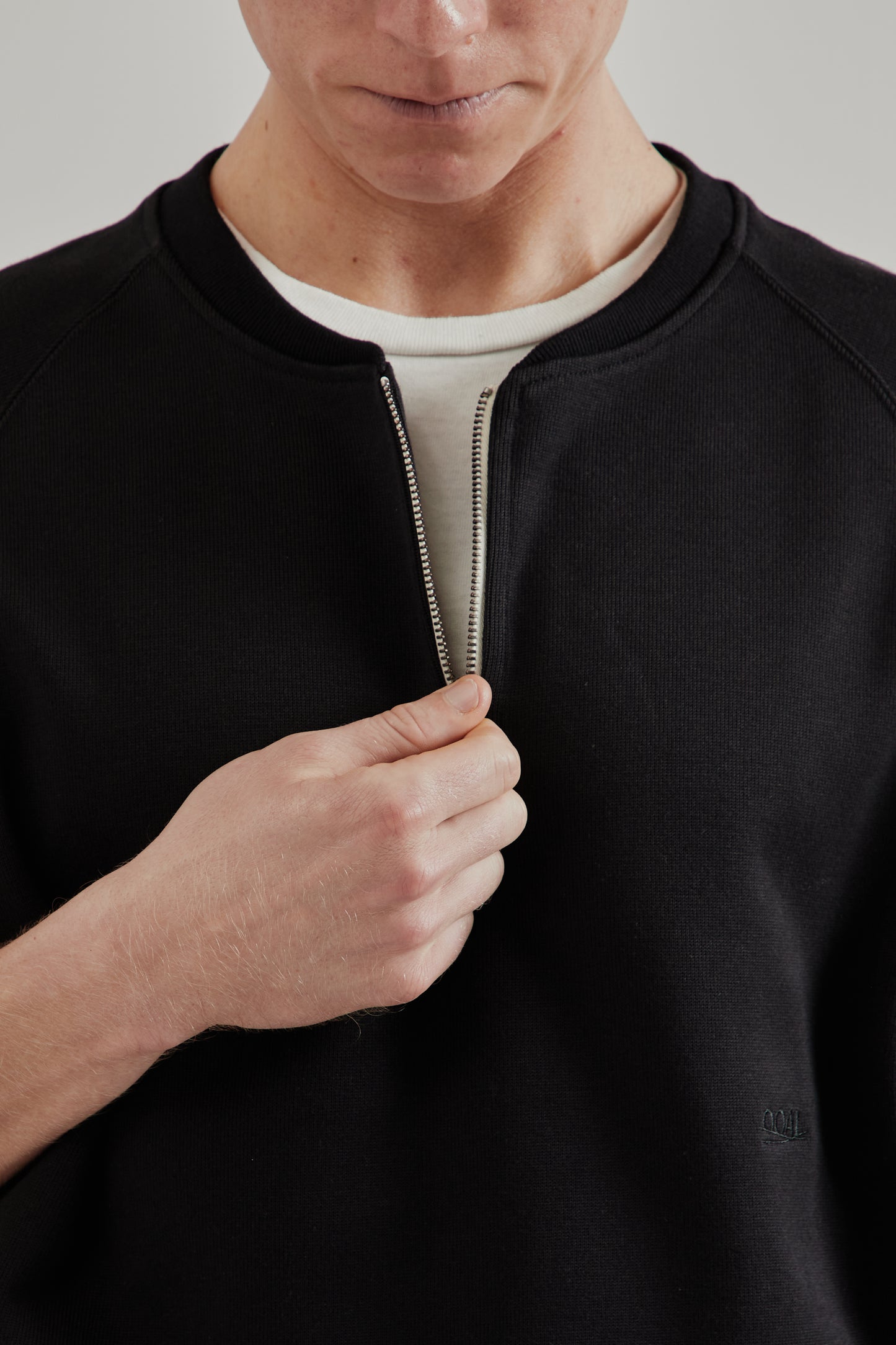 Nanamica SS26 Half Zip Sweat Black 9