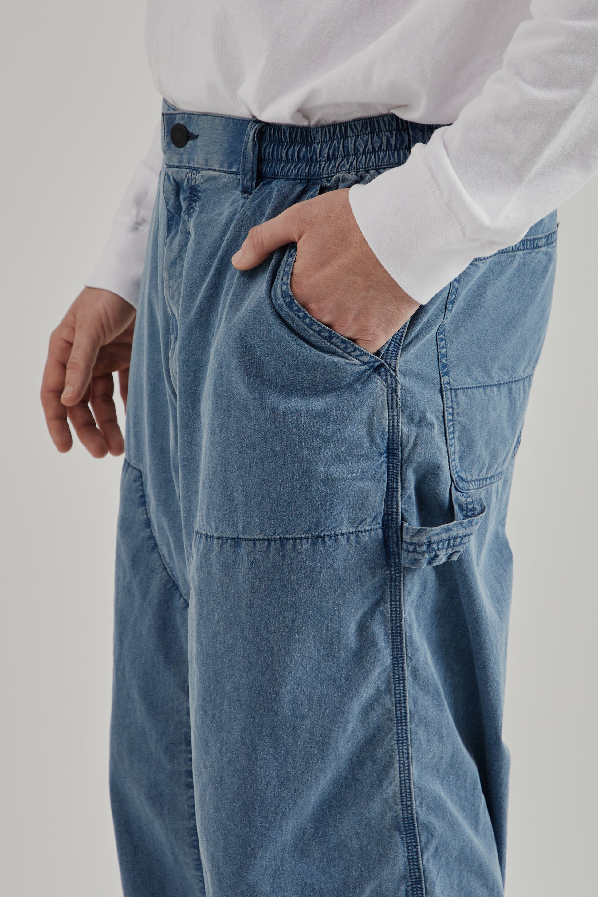 Nanamica SS26 Indigo Weather Deck Pants Light Indigo 8