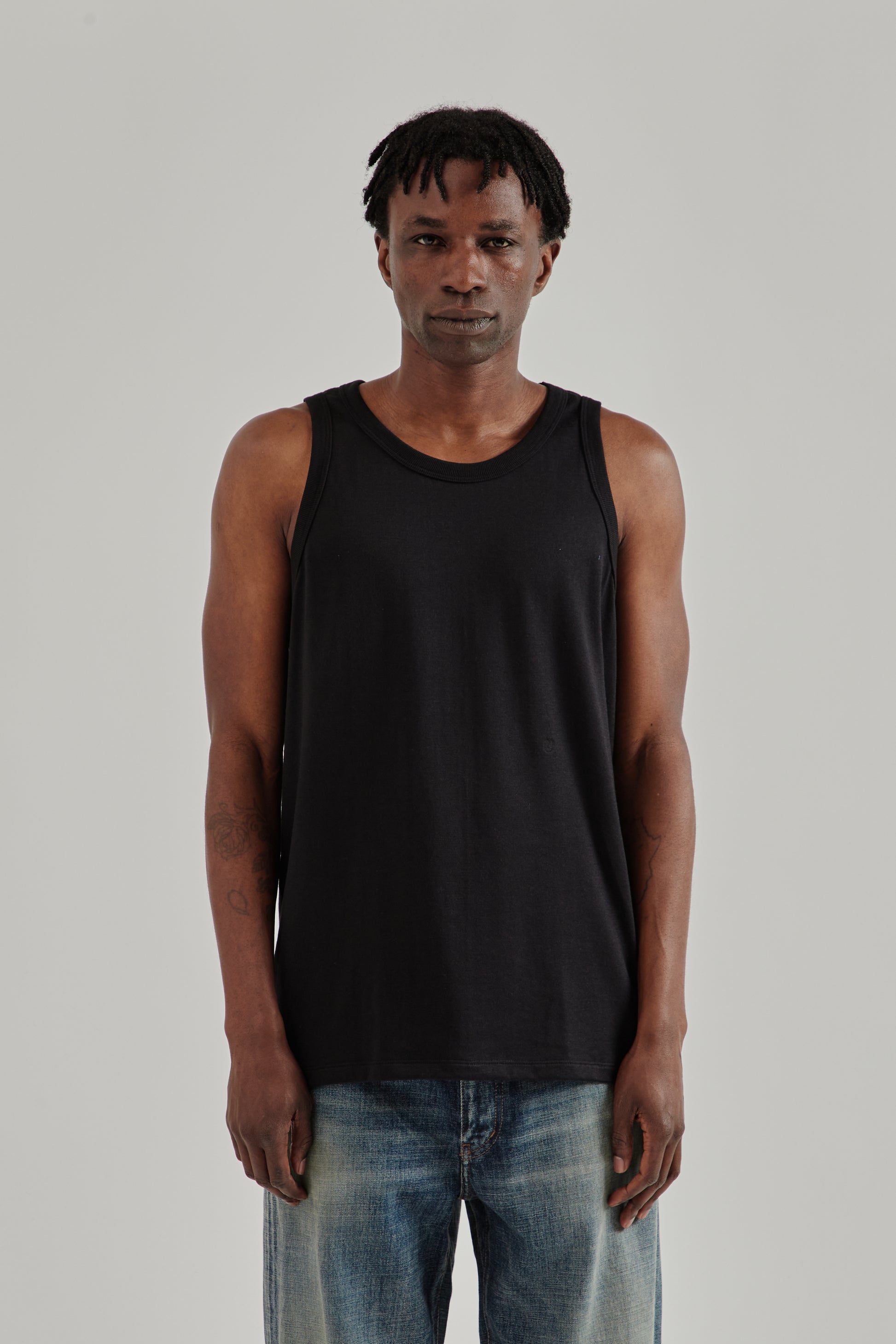 Nanamica SS26 Loopwheel COOLMAX Jersey Tank Black1479