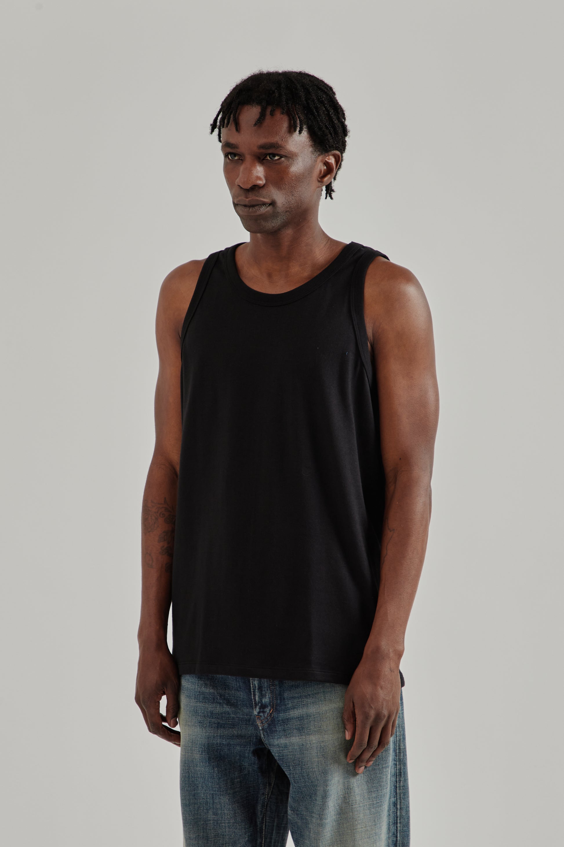 Nanamica SS26 Loopwheel COOLMAX Jersey Tank Black1481