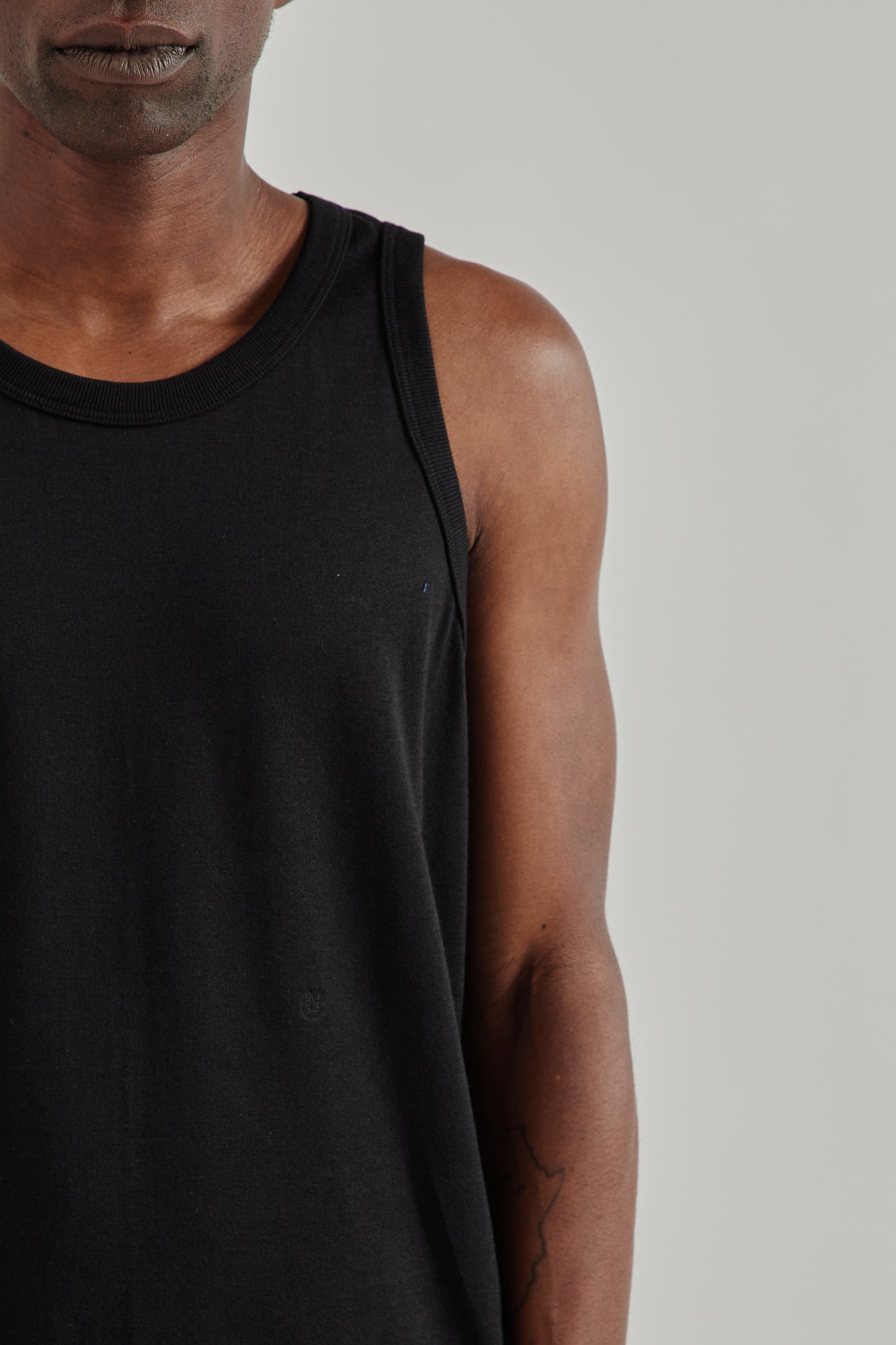 Nanamica SS26 Loopwheel COOLMAX Jersey Tank Black1490