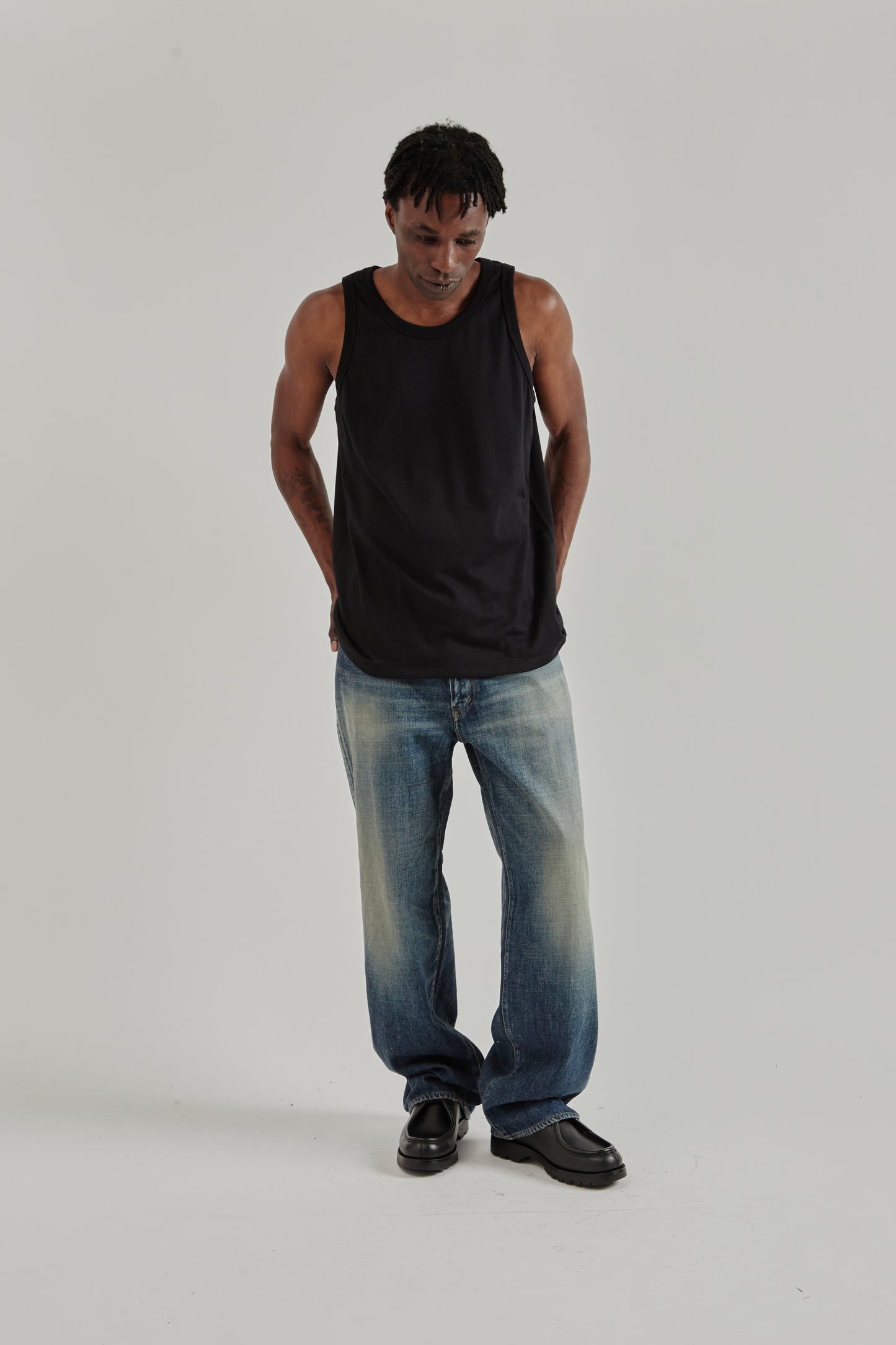 Nanamica SS26 Loopwheel COOLMAX Jersey Tank Black1492