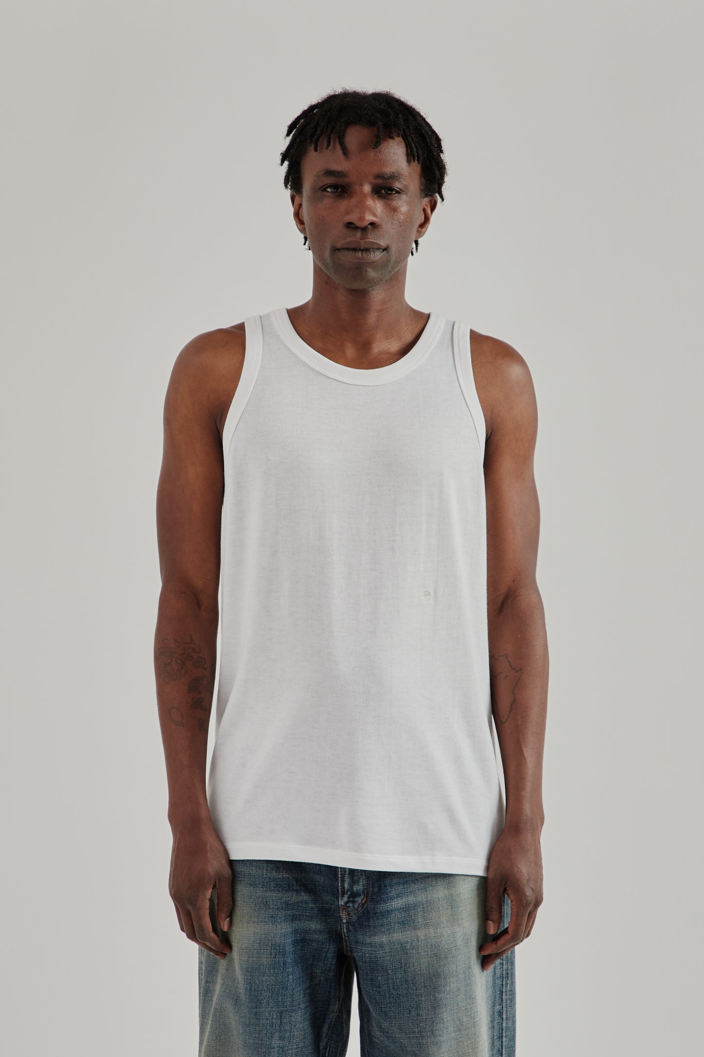 Nanamica SS26 Loopwheel COOLMAX Jersey Tank White1430