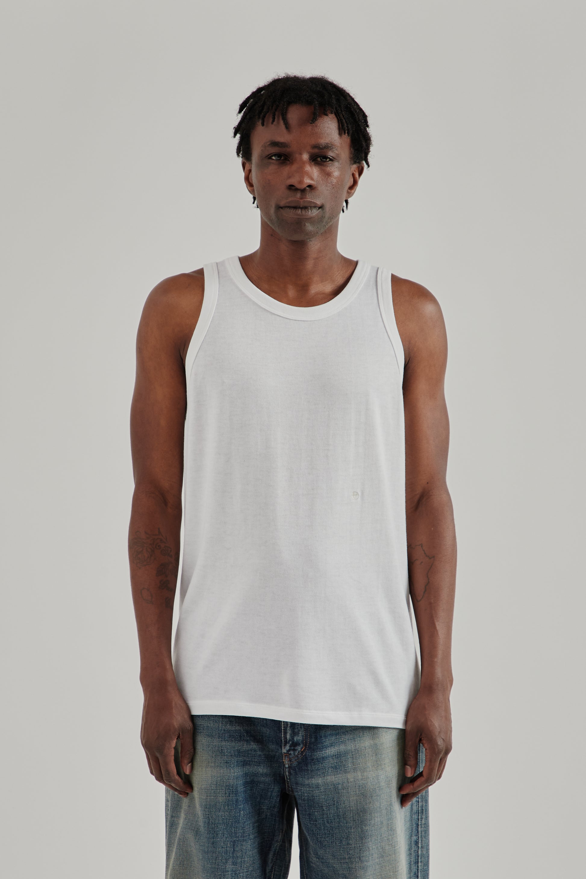 Nanamica SS26 Loopwheel COOLMAX Jersey Tank White1430