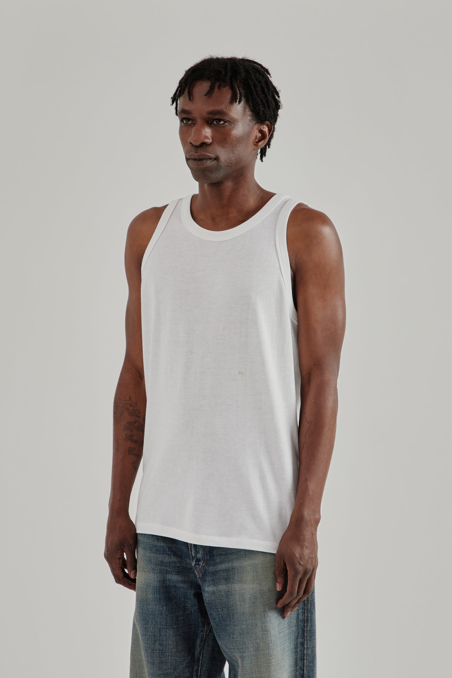 Nanamica SS26 Loopwheel COOLMAX Jersey Tank White1431