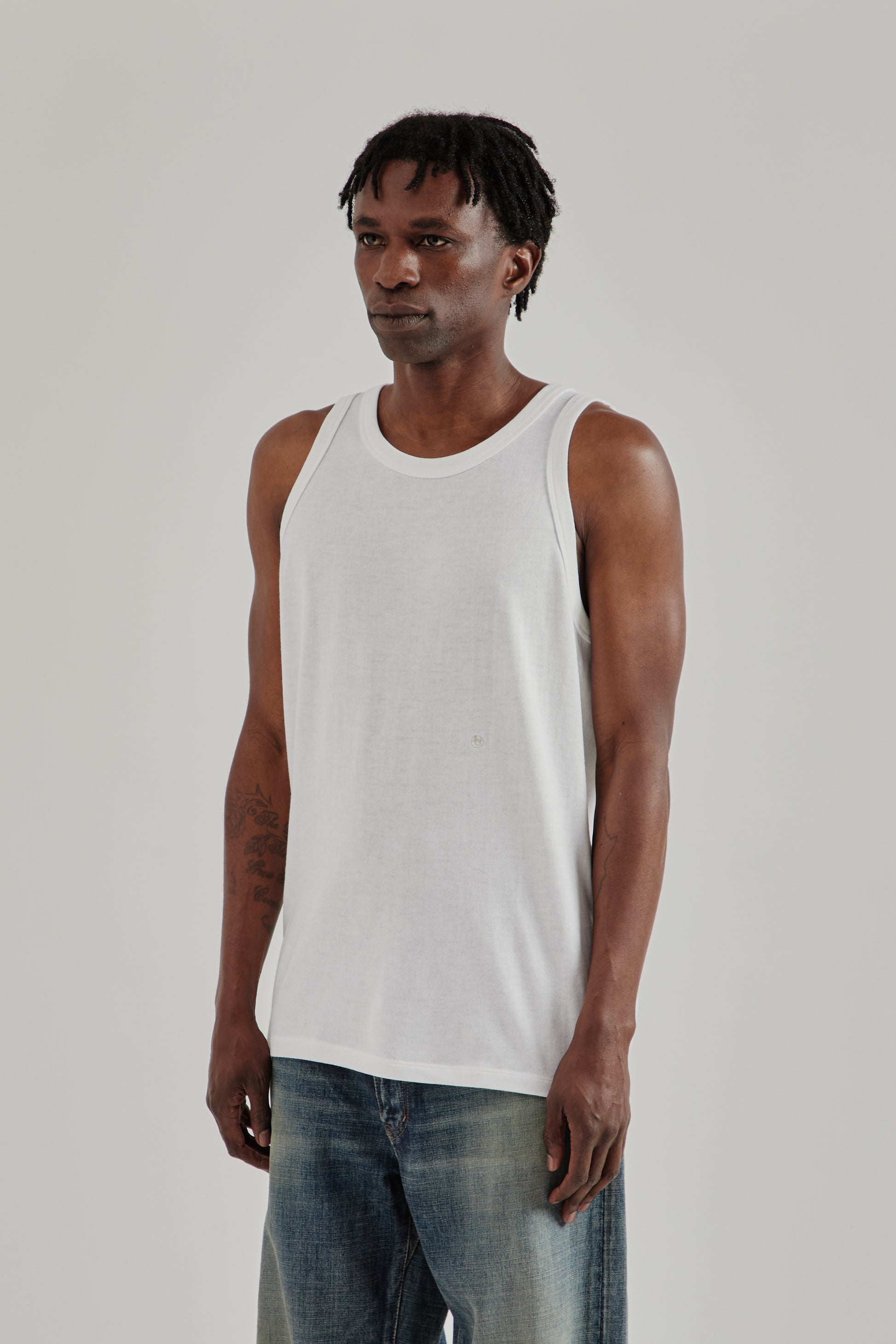 Nanamica SS26 Loopwheel COOLMAX Jersey Tank White1431