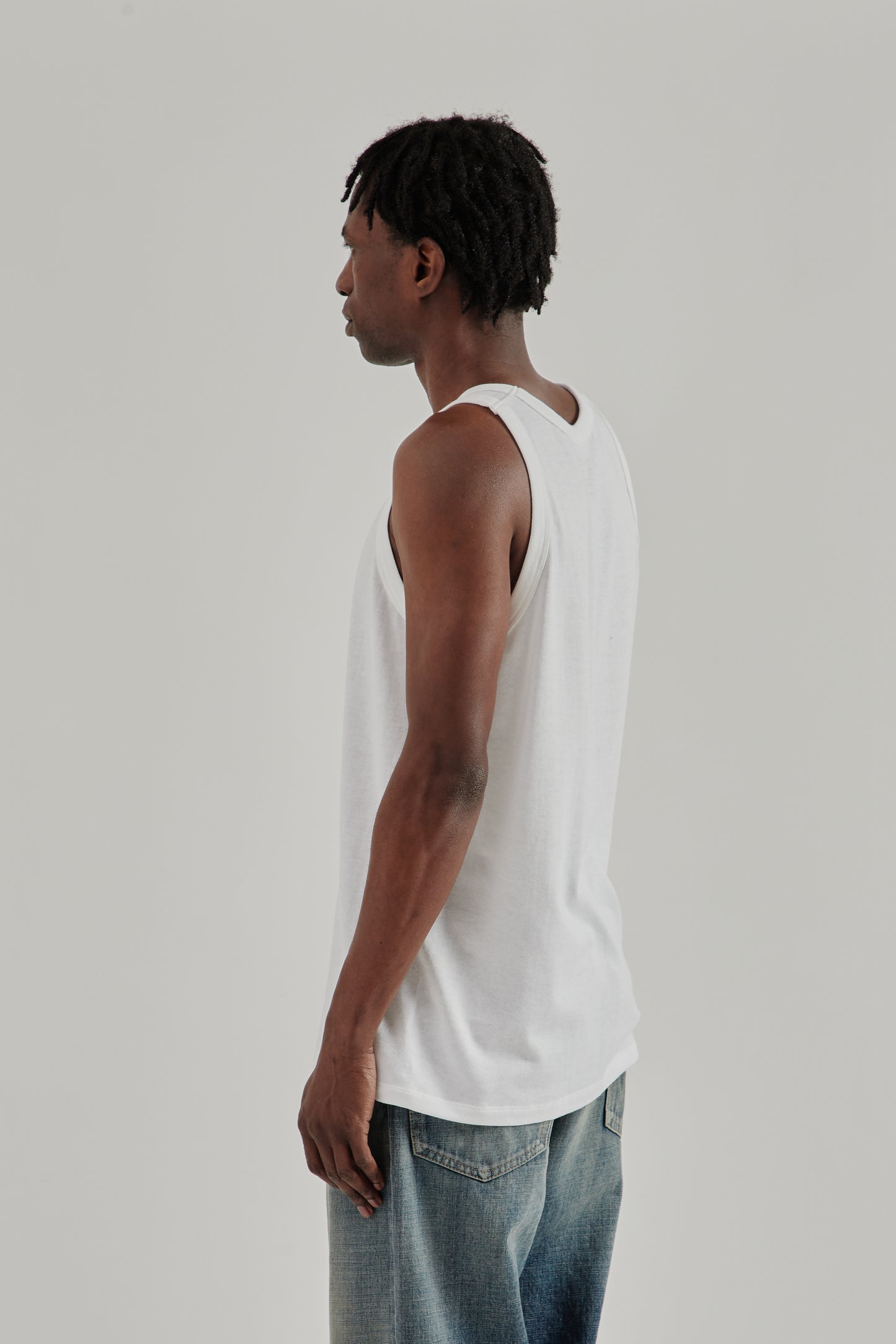 Nanamica SS26 Loopwheel COOLMAX Jersey Tank White1435