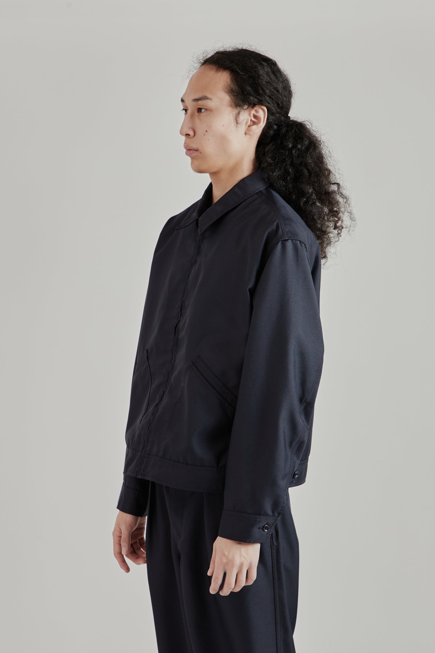 Polyester Twill Deck Jacket - Dark Navy