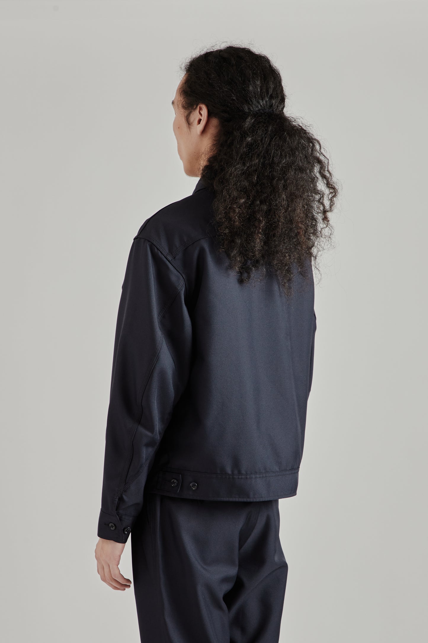 Polyester Twill Deck Jacket - Dark Navy