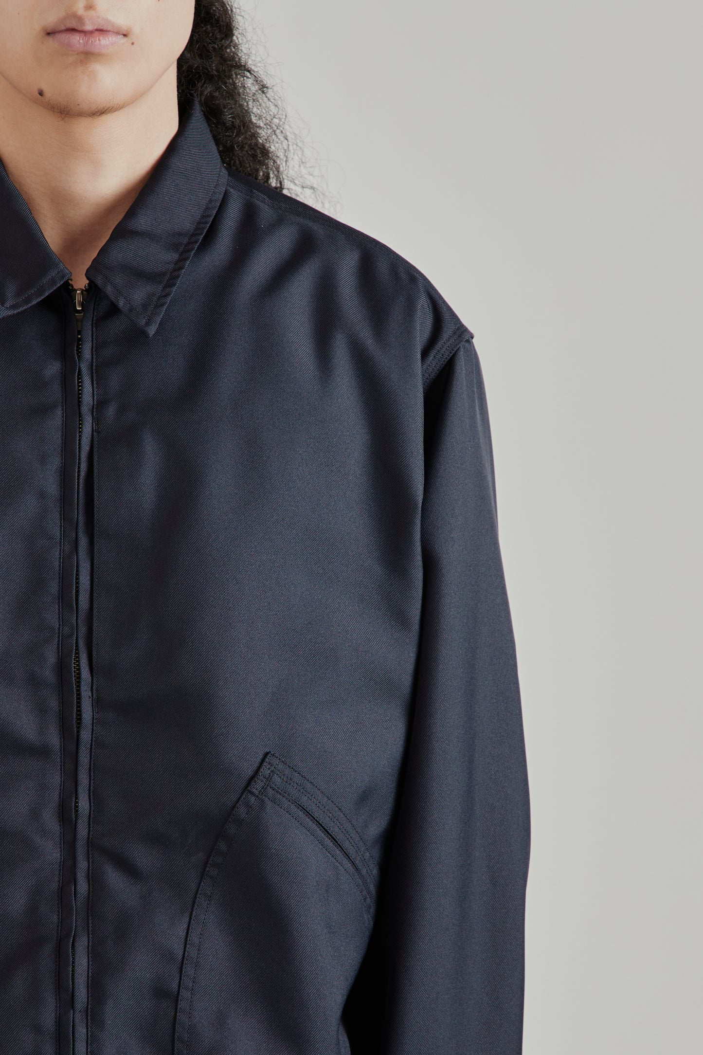 Polyester Twill Deck Jacket - Dark Navy