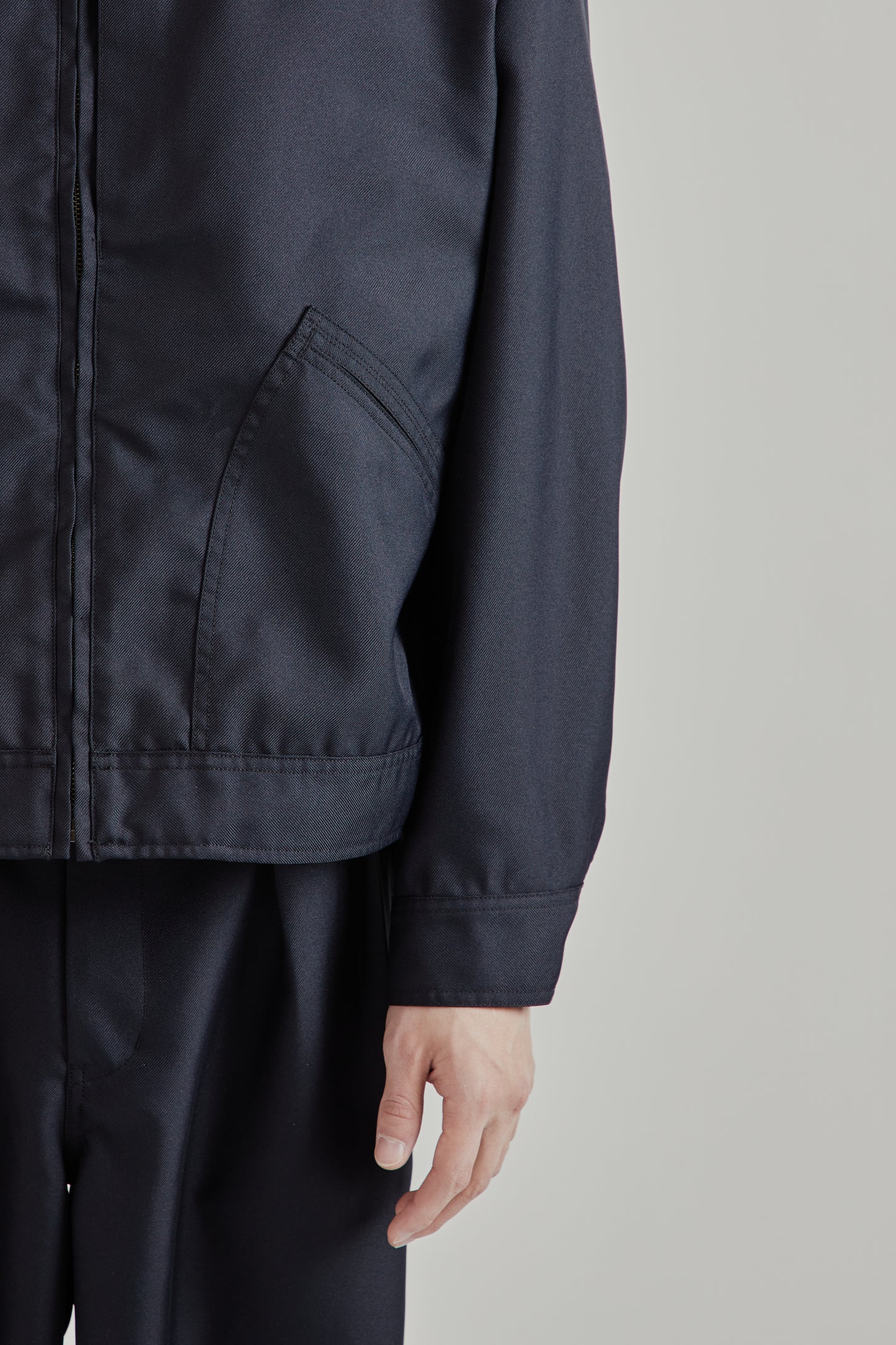 Polyester Twill Deck Jacket - Dark Navy