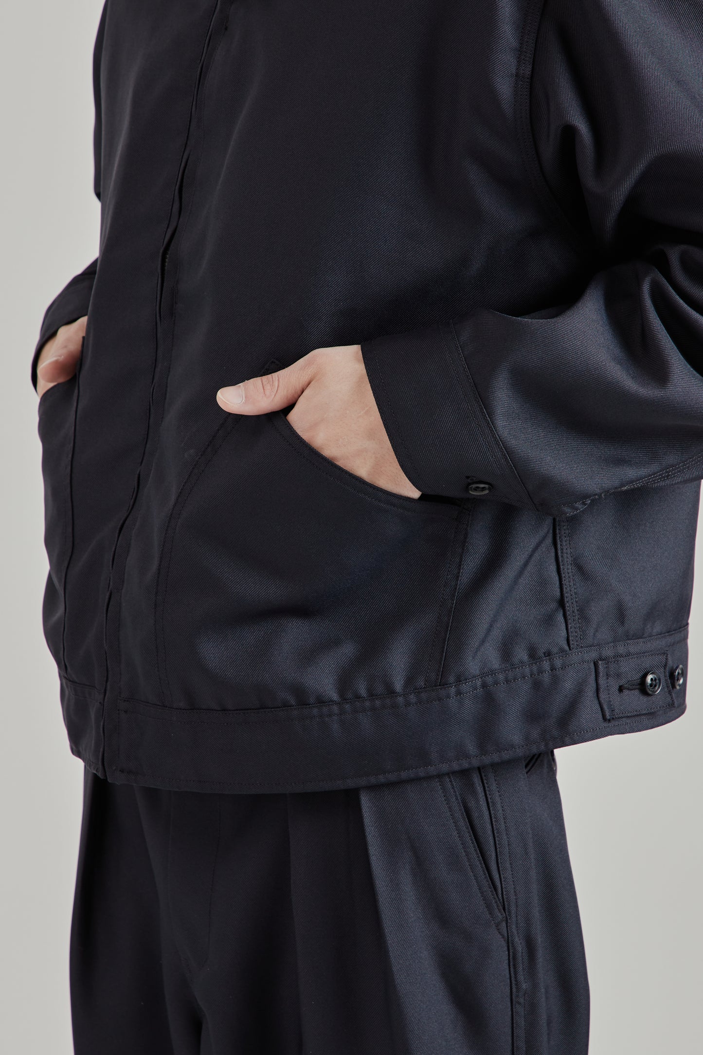 Polyester Twill Deck Jacket - Dark Navy