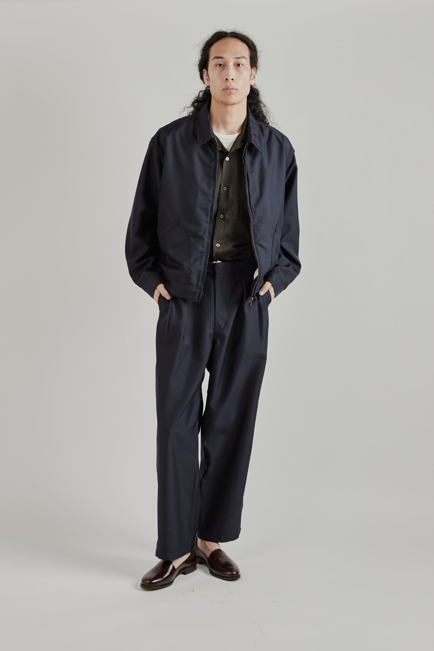 Polyester Twill Deck Jacket - Dark Navy