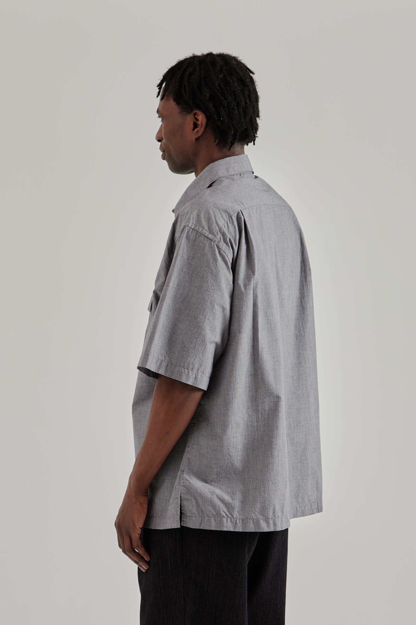 Nanamica SS26 Regular Collar Short Sleeve Shirt Navy1582