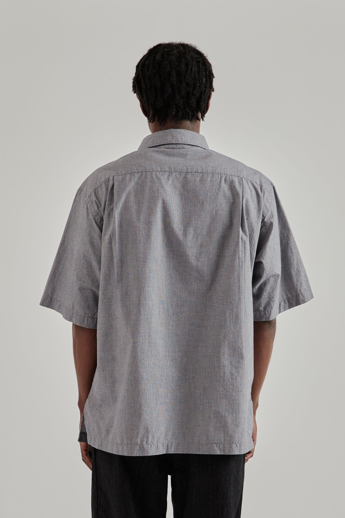 Nanamica SS26 Regular Collar Short Sleeve Shirt Navy1584