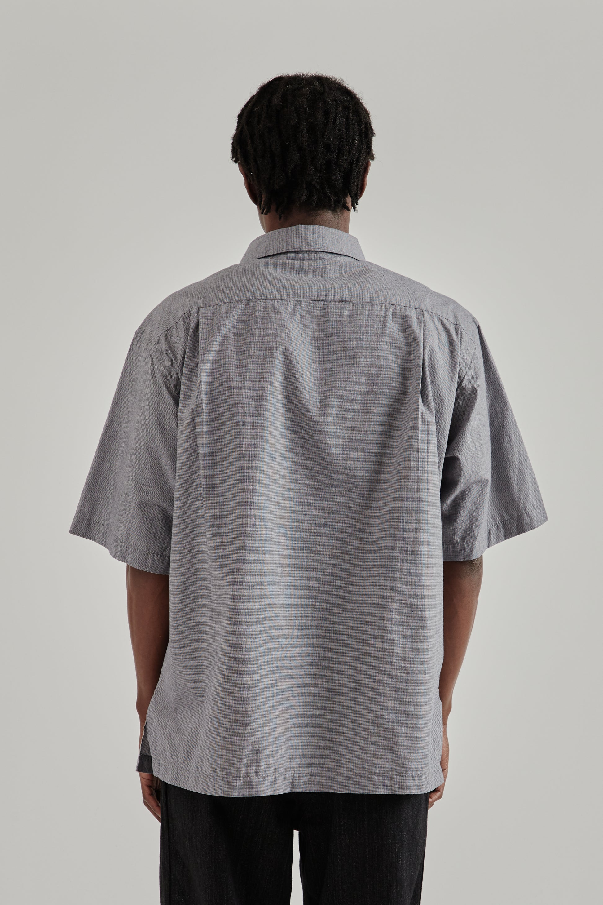 Nanamica SS26 Regular Collar Short Sleeve Shirt Navy1584