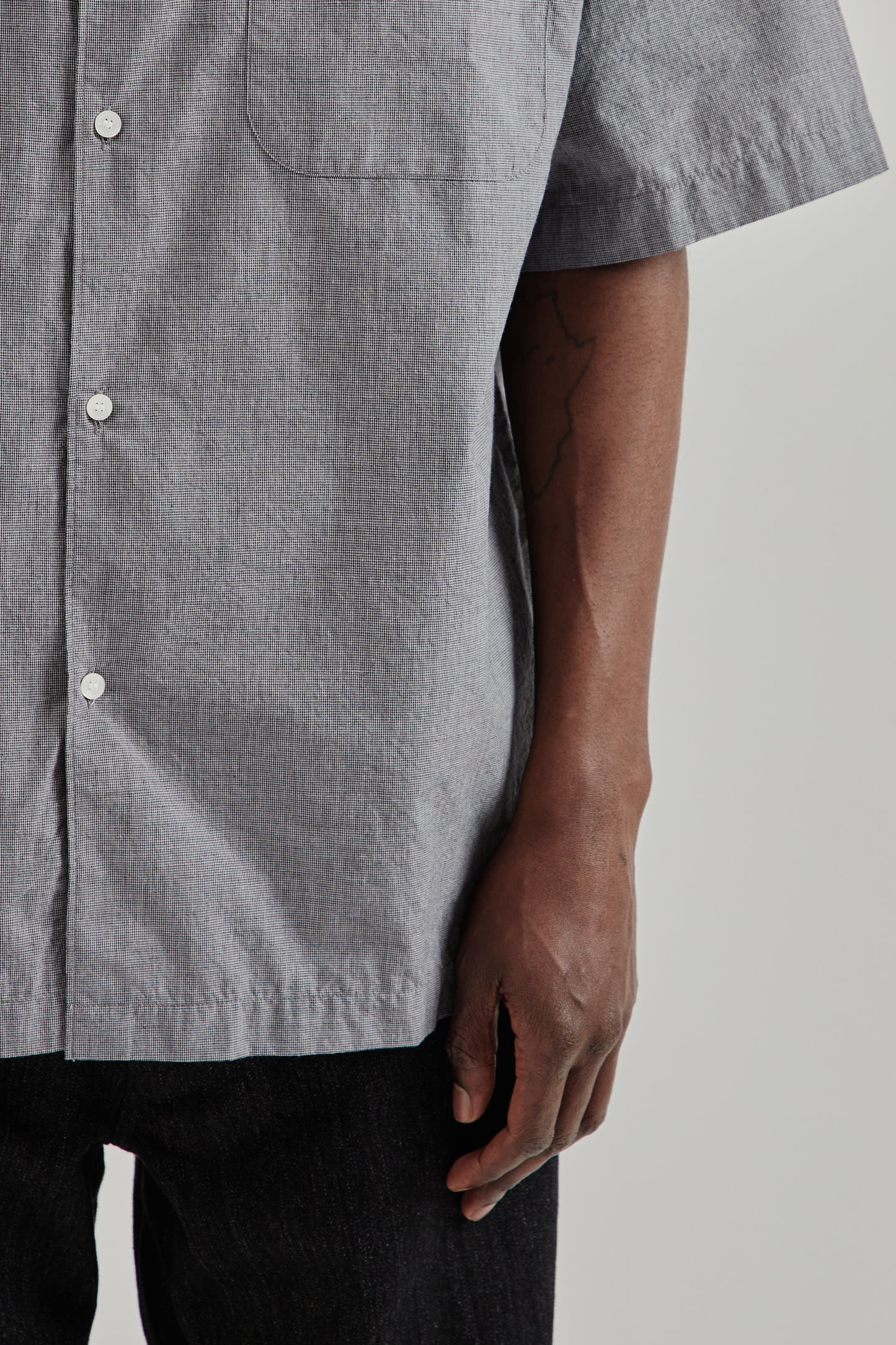 Nanamica SS26 Regular Collar Short Sleeve Shirt Navy1589