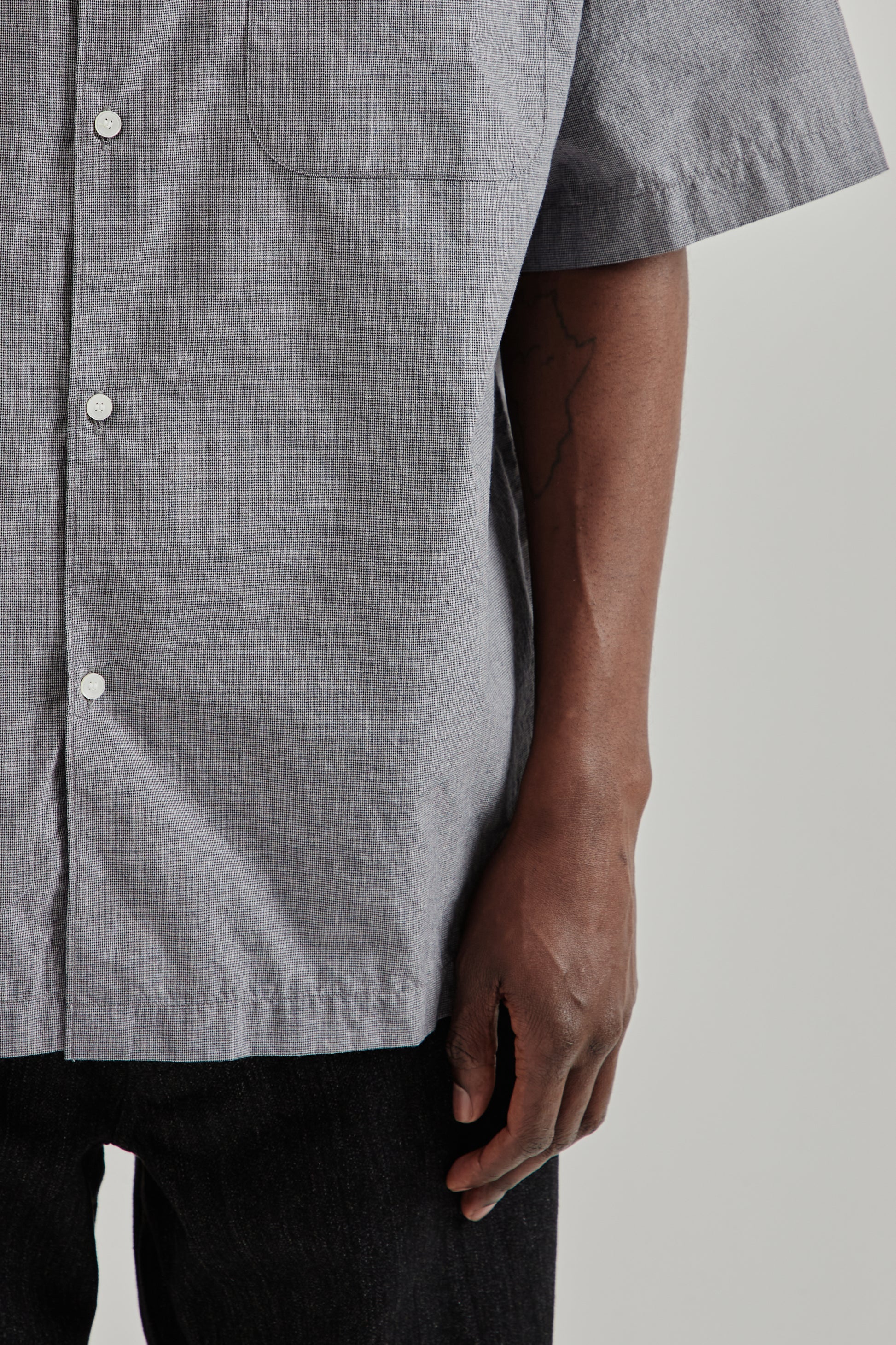 Nanamica SS26 Regular Collar Short Sleeve Shirt Navy1589