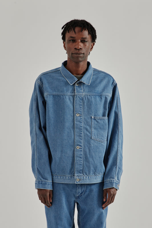 Nanamica SS26 Short Denim Jacket Light Indigo1673