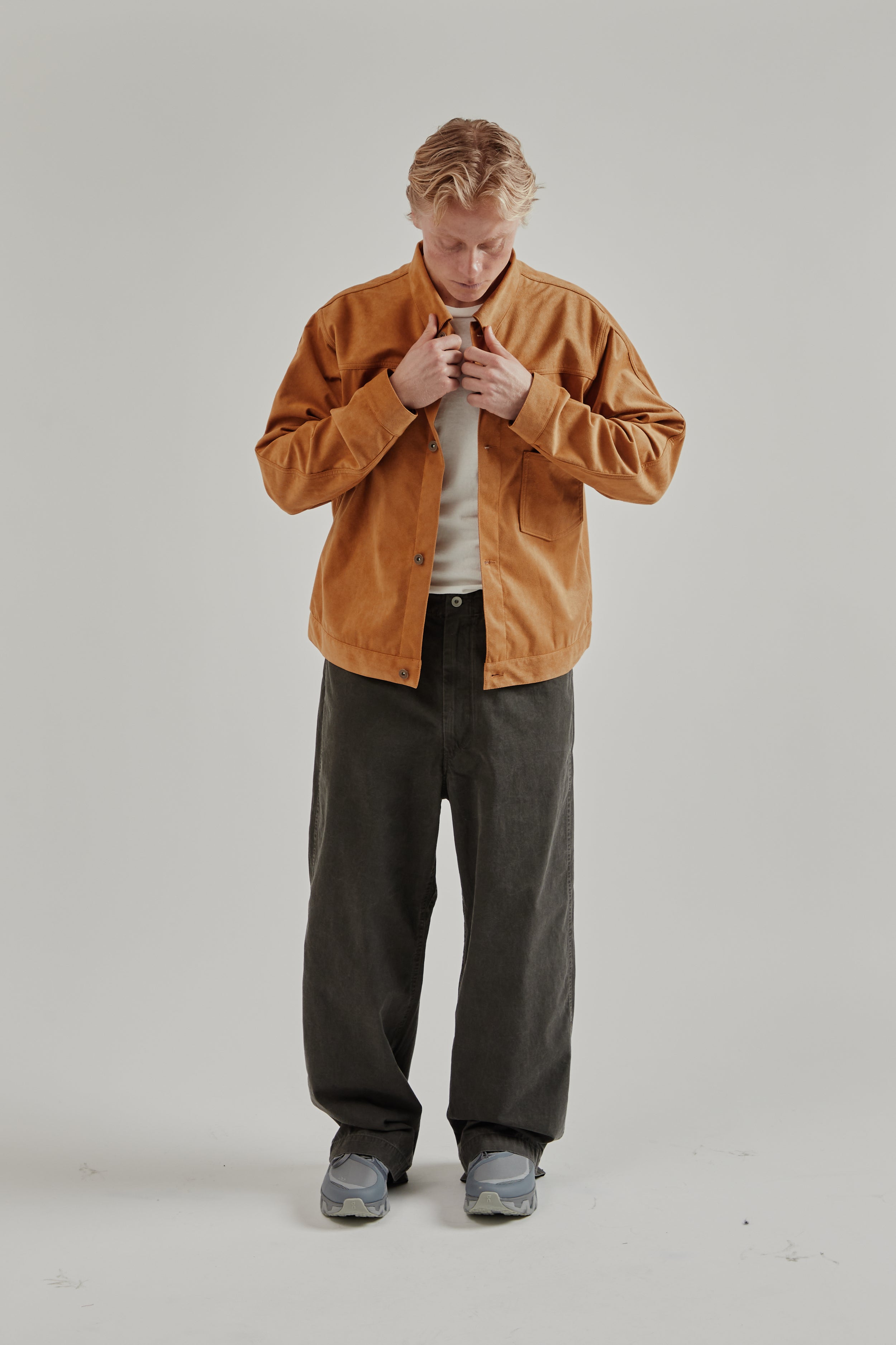 Nanamica Ultrasuede Short Jacket - Camel | Wallace Mercantile Shop