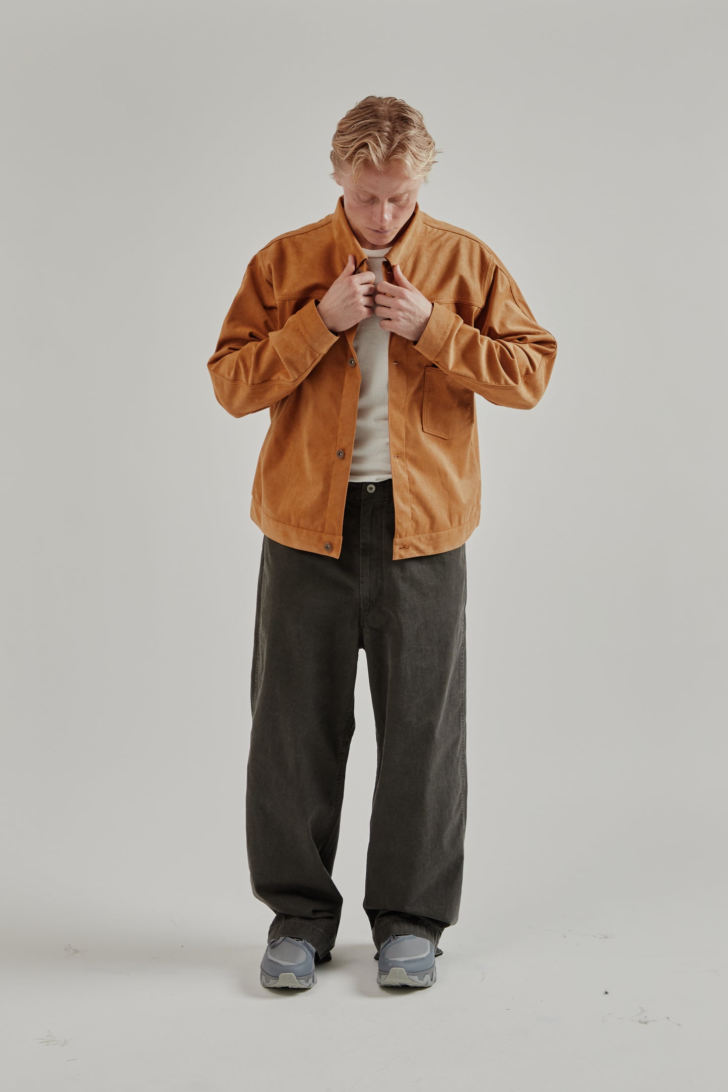 Nanamica SS26 Ultrasuede Short Jacket Camel 11