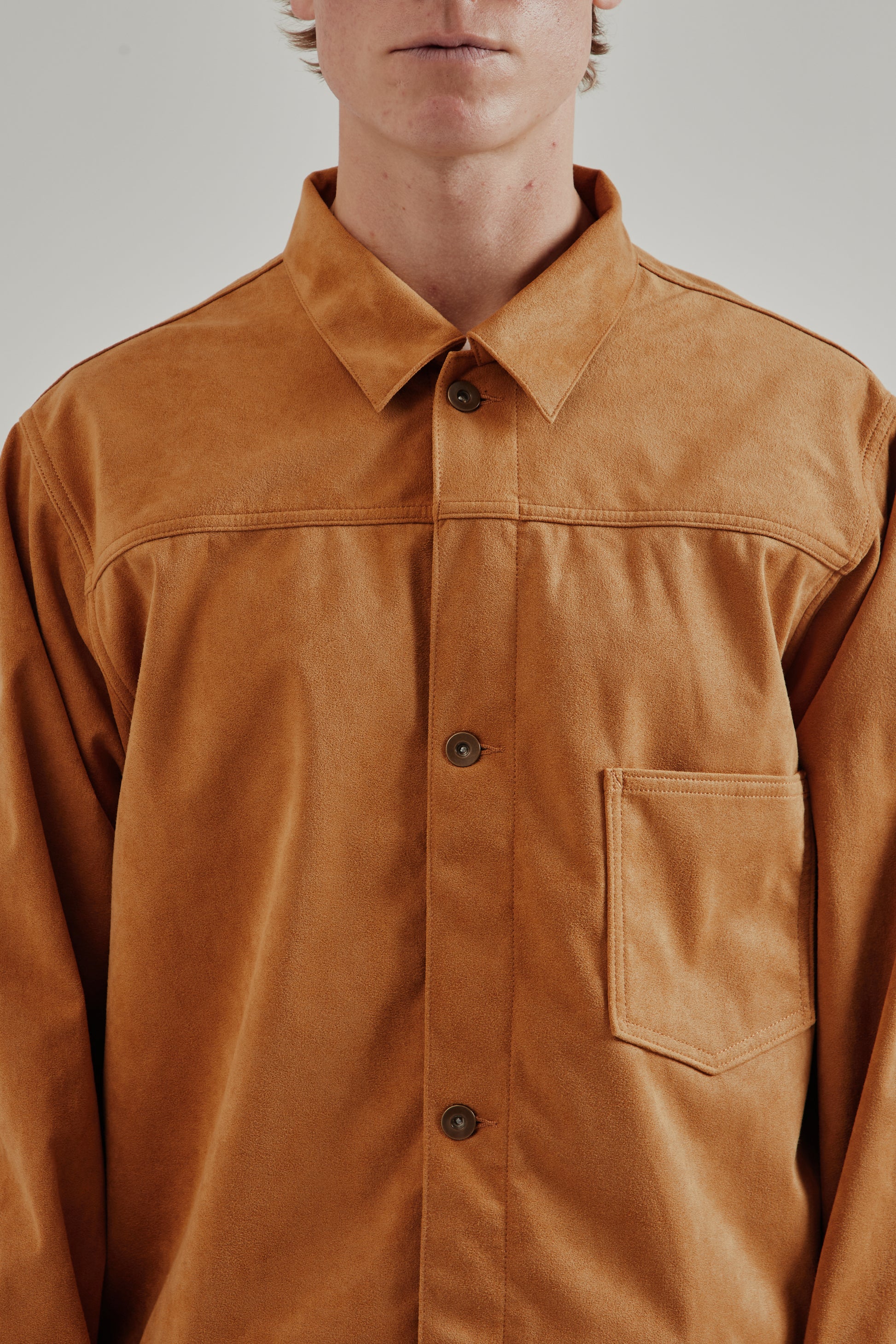 Nanamica SS26 Ultrasuede Short Jacket Camel 6