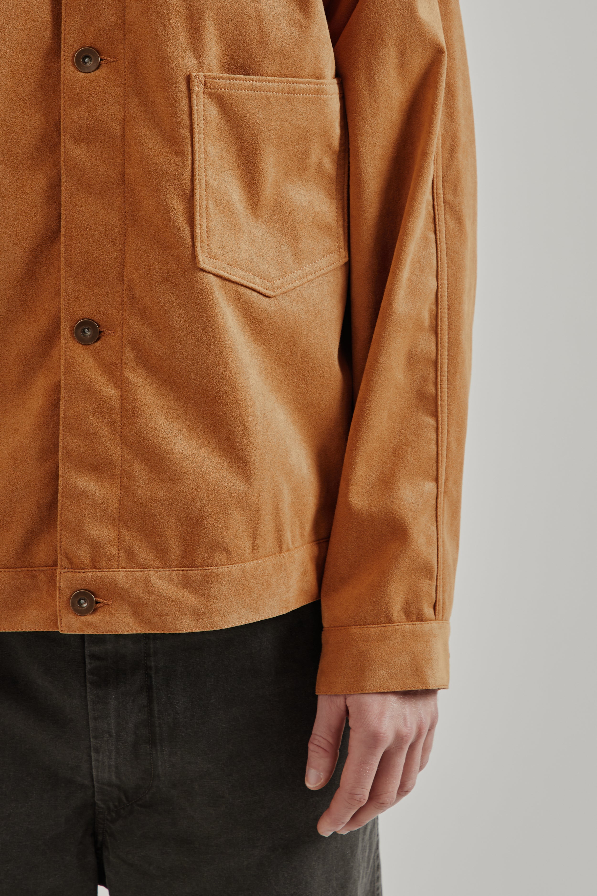 Nanamica Ultrasuede Short Jacket - Camel | Wallace Mercantile Shop