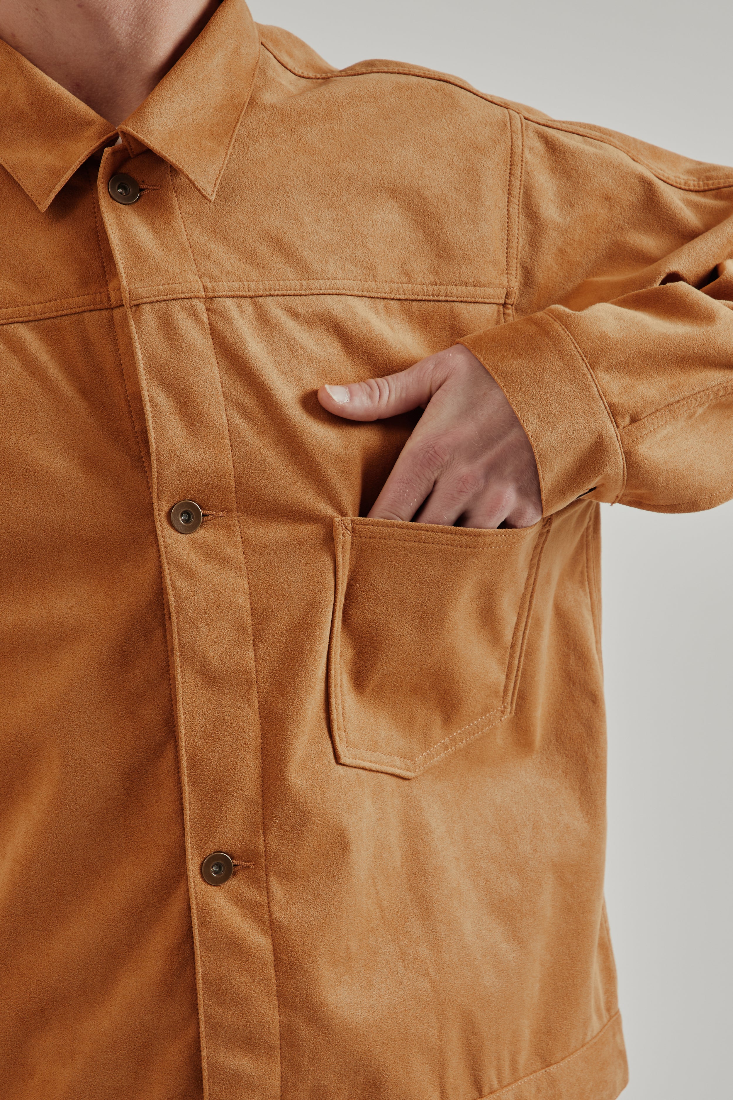 Nanamica Ultrasuede Short Jacket - Camel | Wallace Mercantile Shop