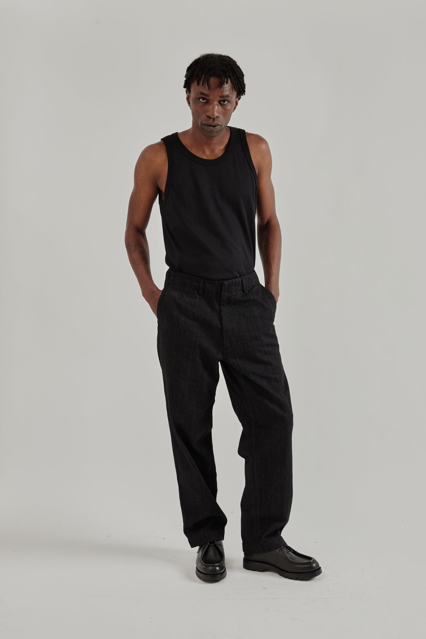 Nanamica SS26 Wide Denim Pants Black1565