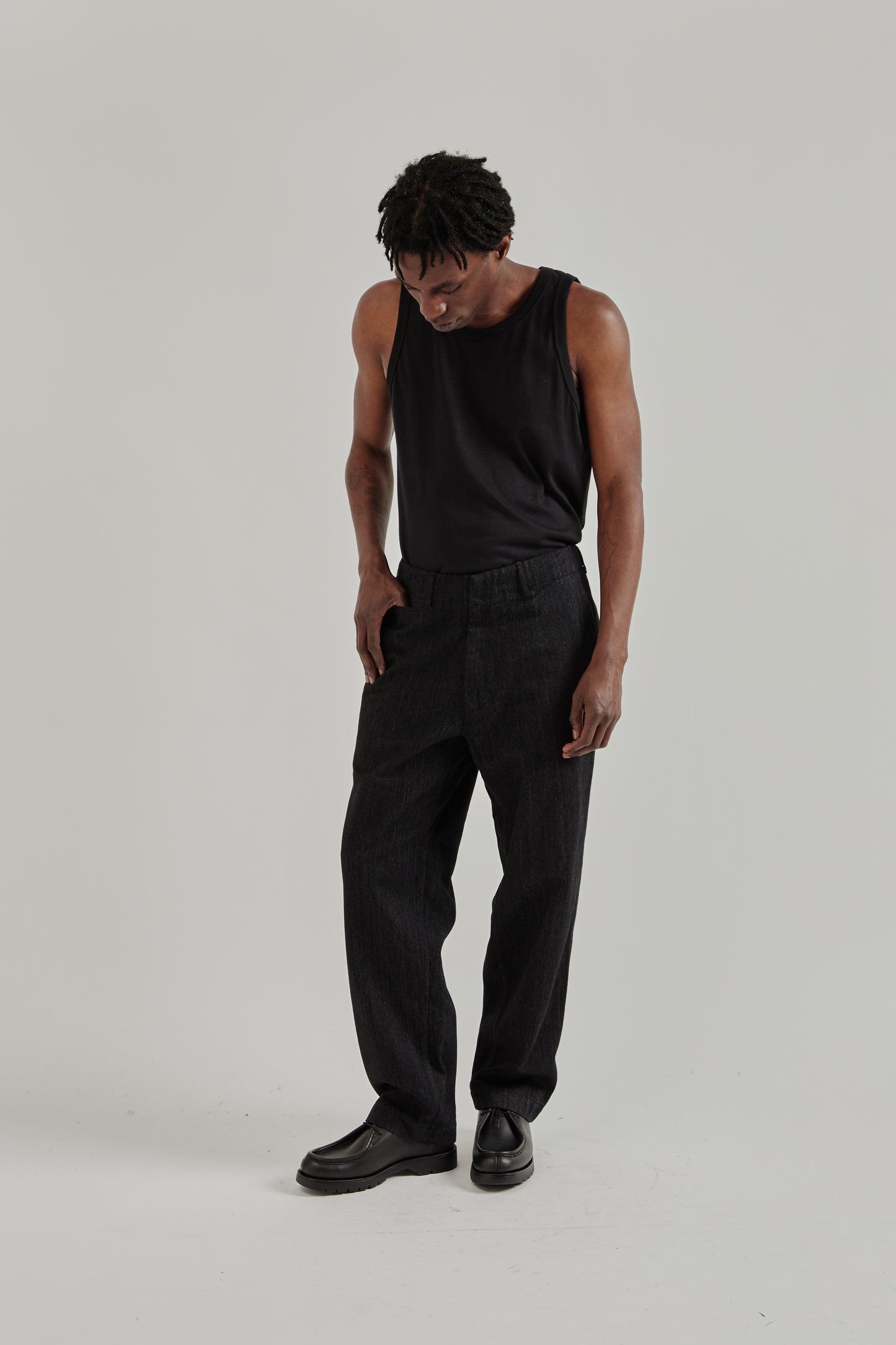 Nanamica SS26 Wide Denim Pants Black1569