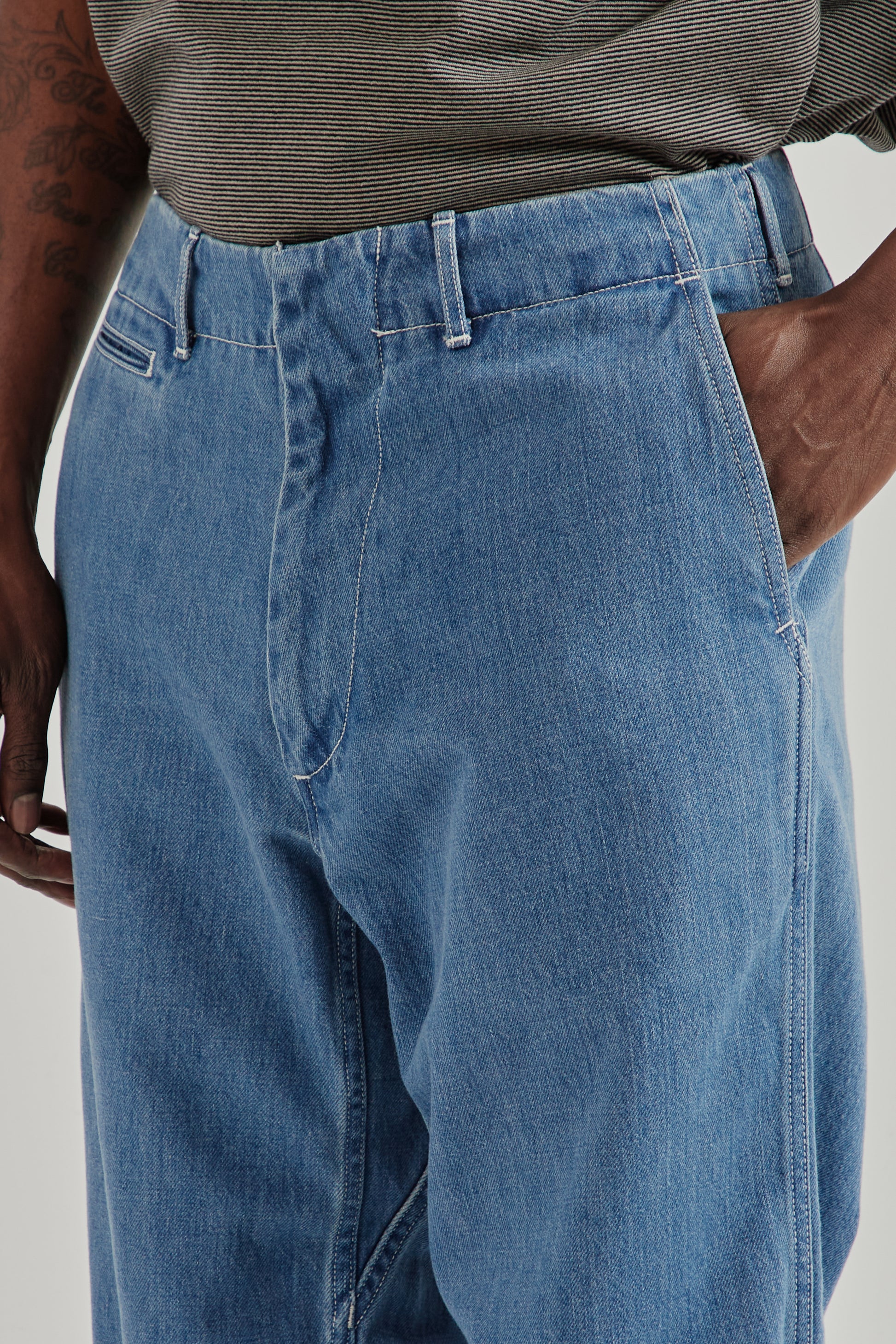 Nanamica SS26 Wide Denim Pants Light Indigo1661