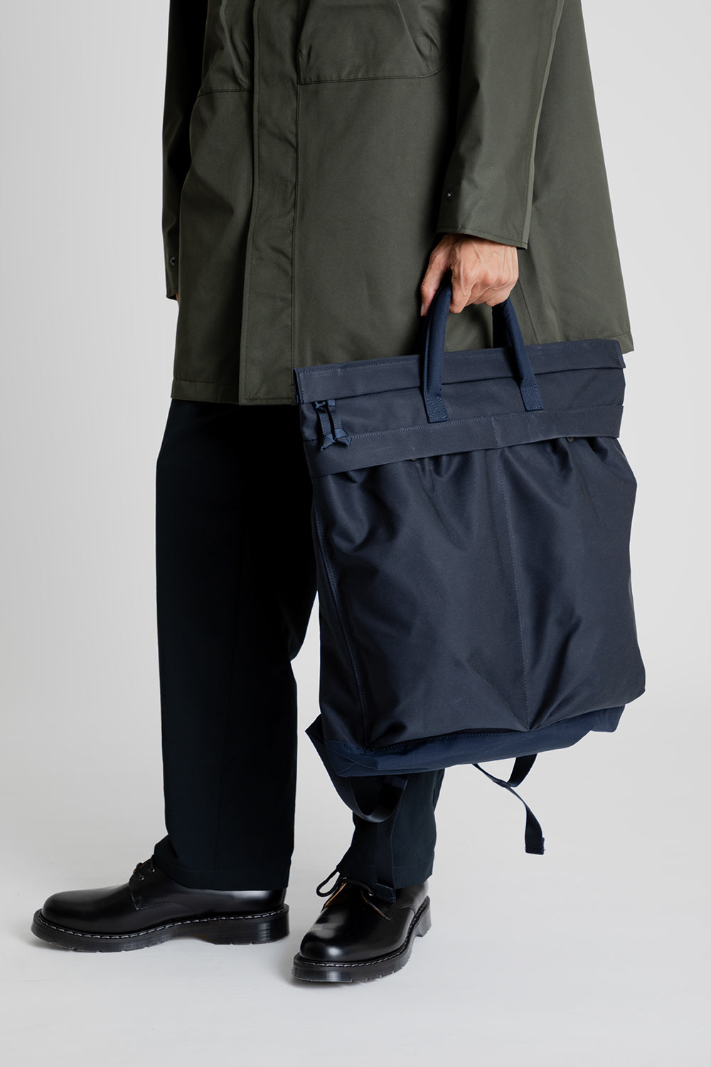 Nanamica Water Repellent Helmet Bag in Navy | Wallace Mercantile Shop