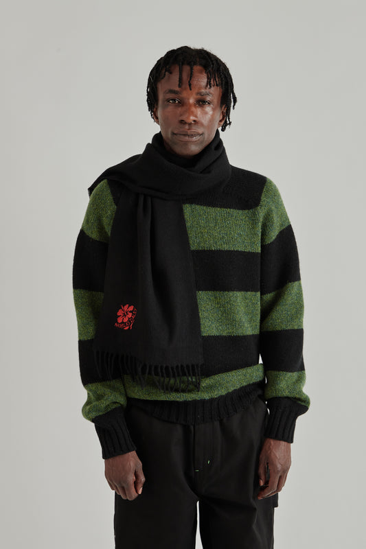 Nicholas Daley FW26 Hibiscus Scarf Black289