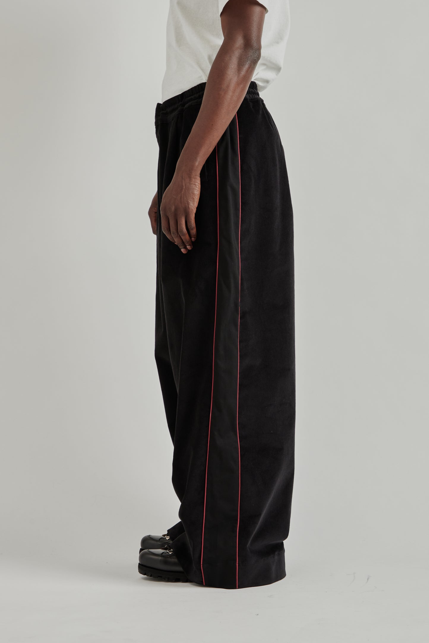 Pleated Track Pants - Black
