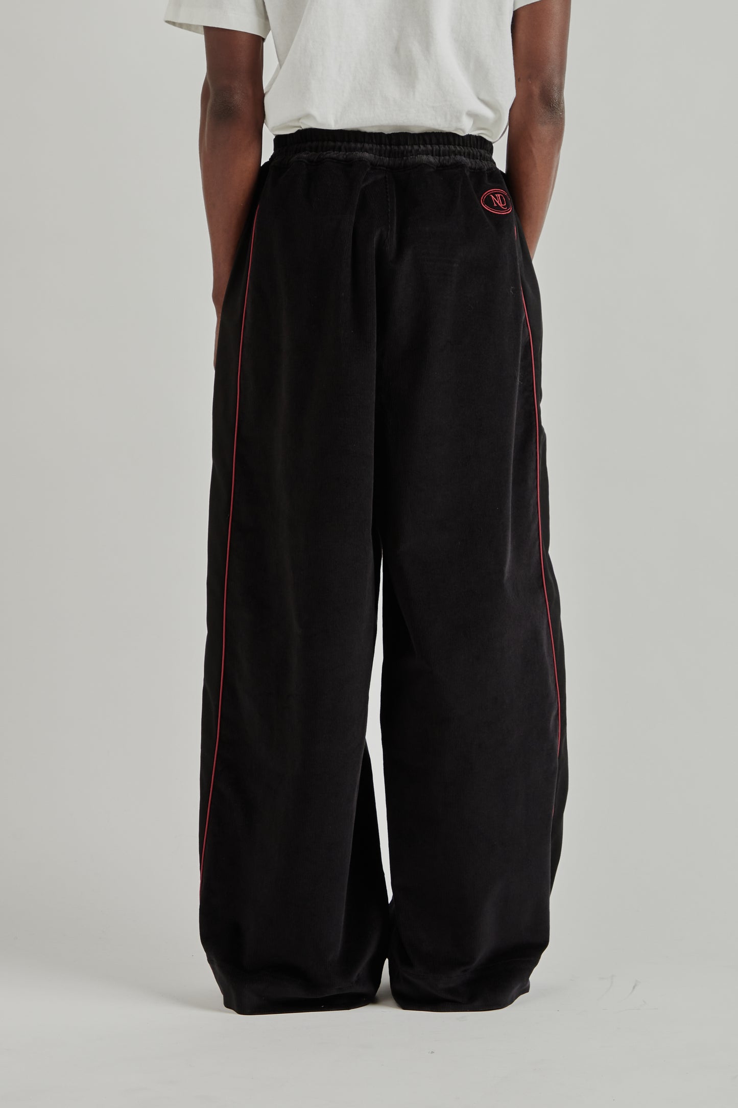 Pleated Track Pants - Black