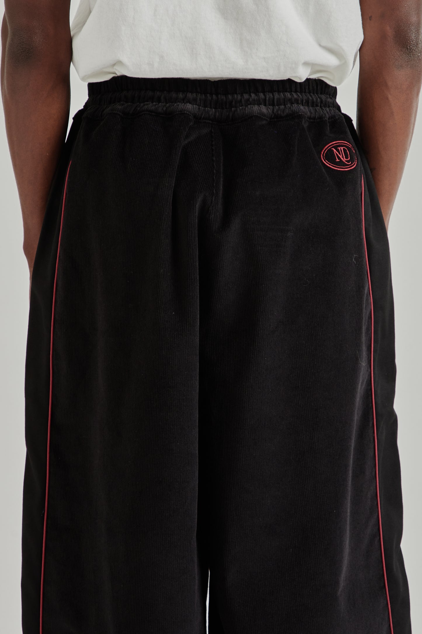 Pleated Track Pants - Black