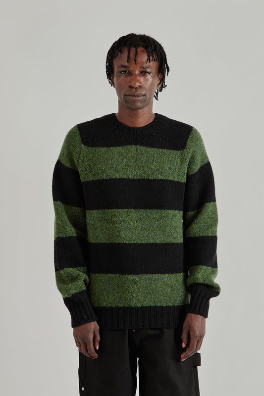 Nicholas Daley FW26 Striped Jumper Black Green271