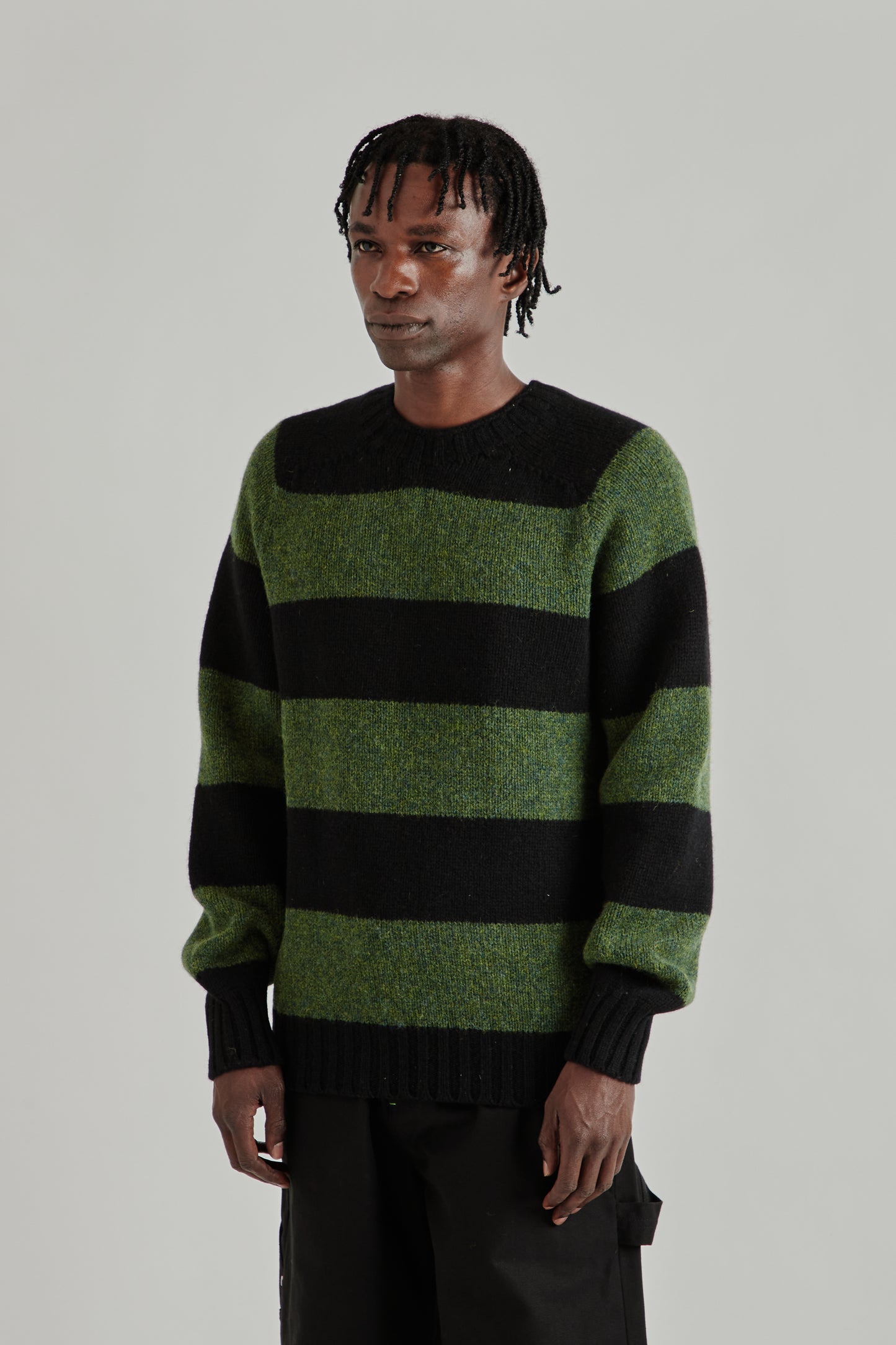 Striped Jumper - Black/Green