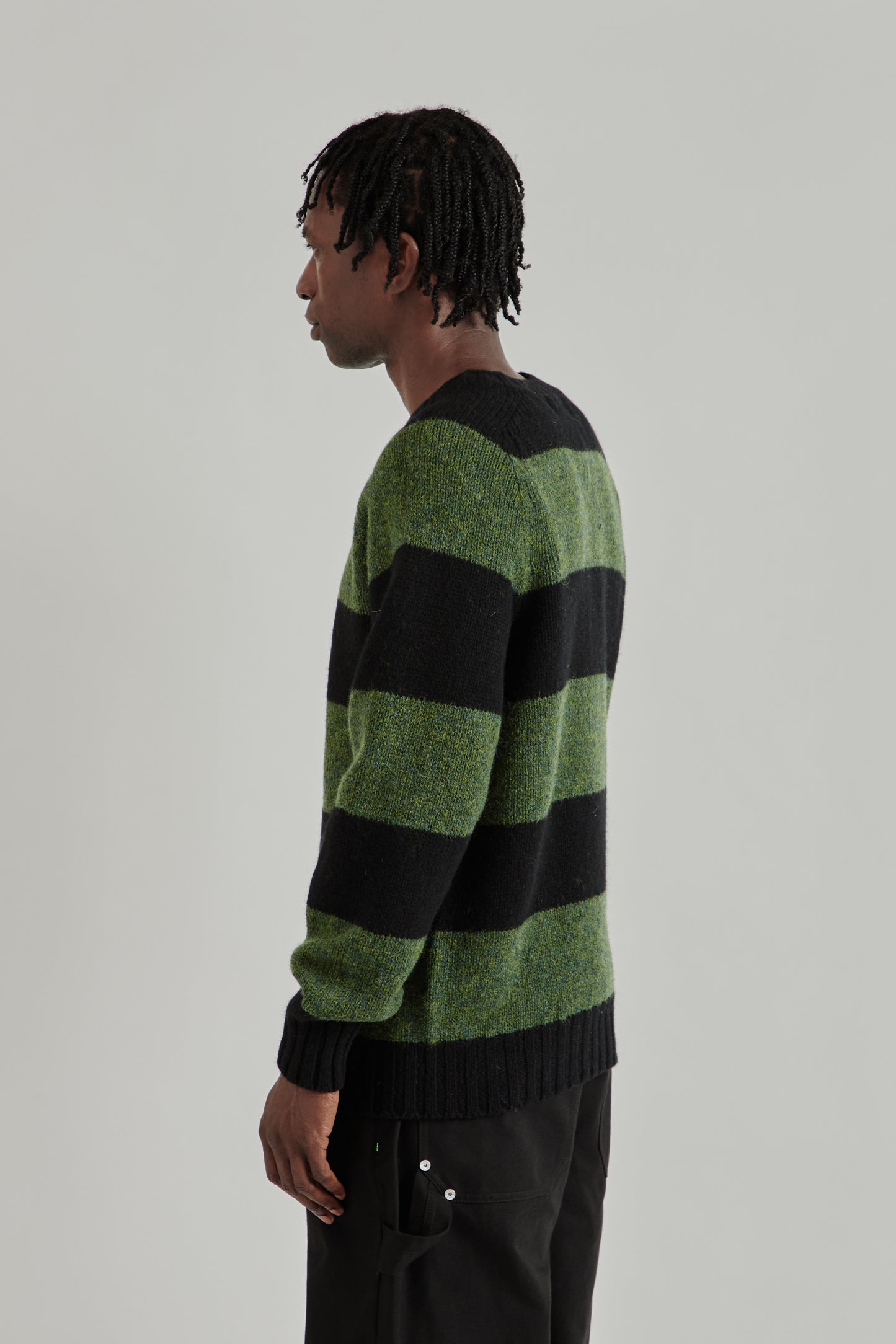 Striped Jumper - Black/Green