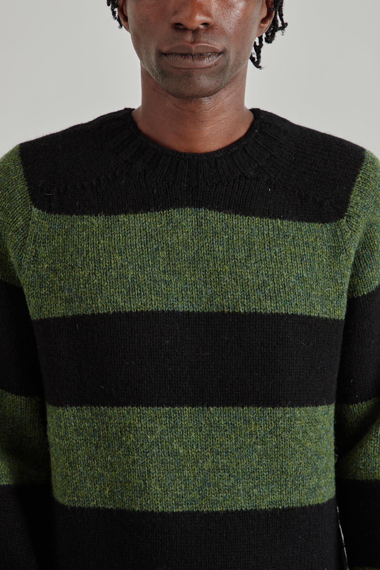 Striped Jumper - Black/Green