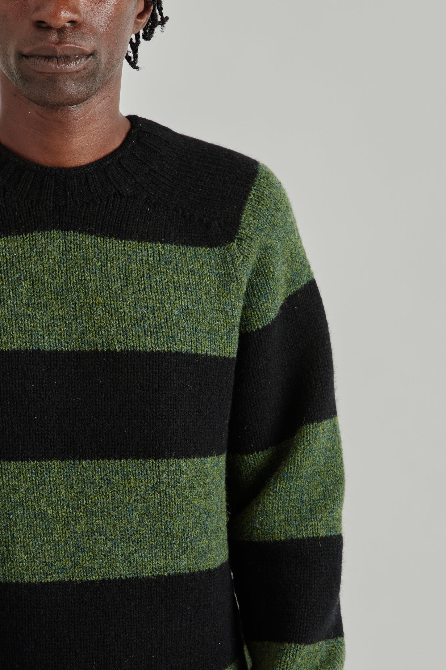 Striped Jumper - Black/Green