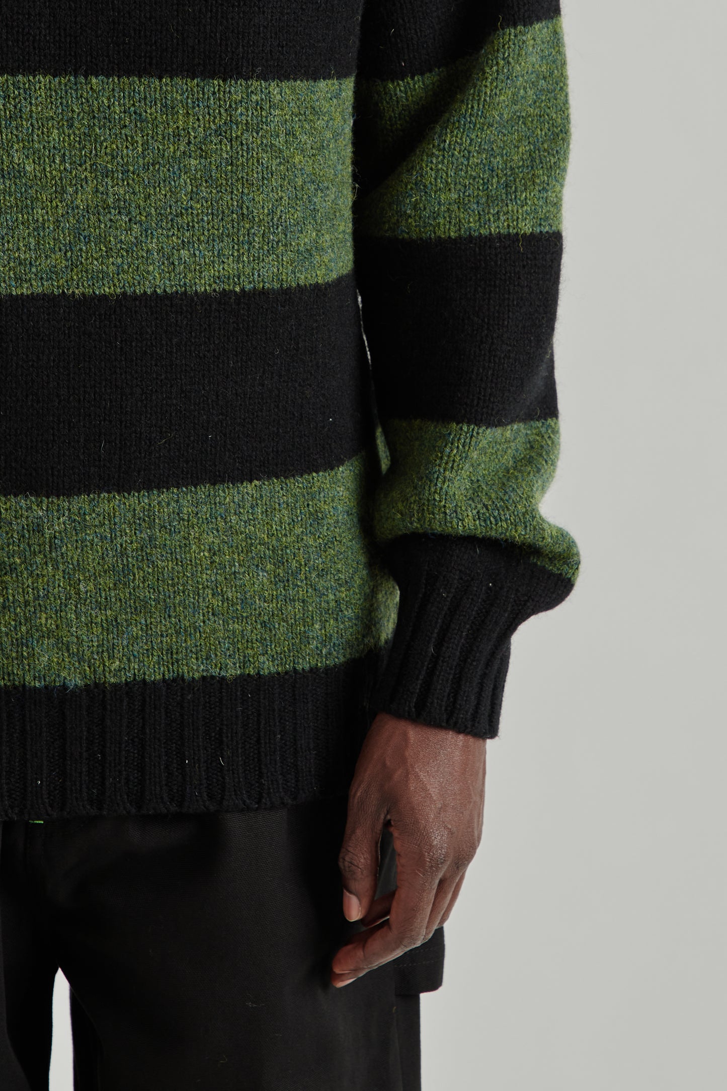 Striped Jumper - Black/Green