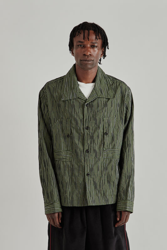 Nicholas Daley FW26 Workers Shirt Tucked Dobby Stripe227