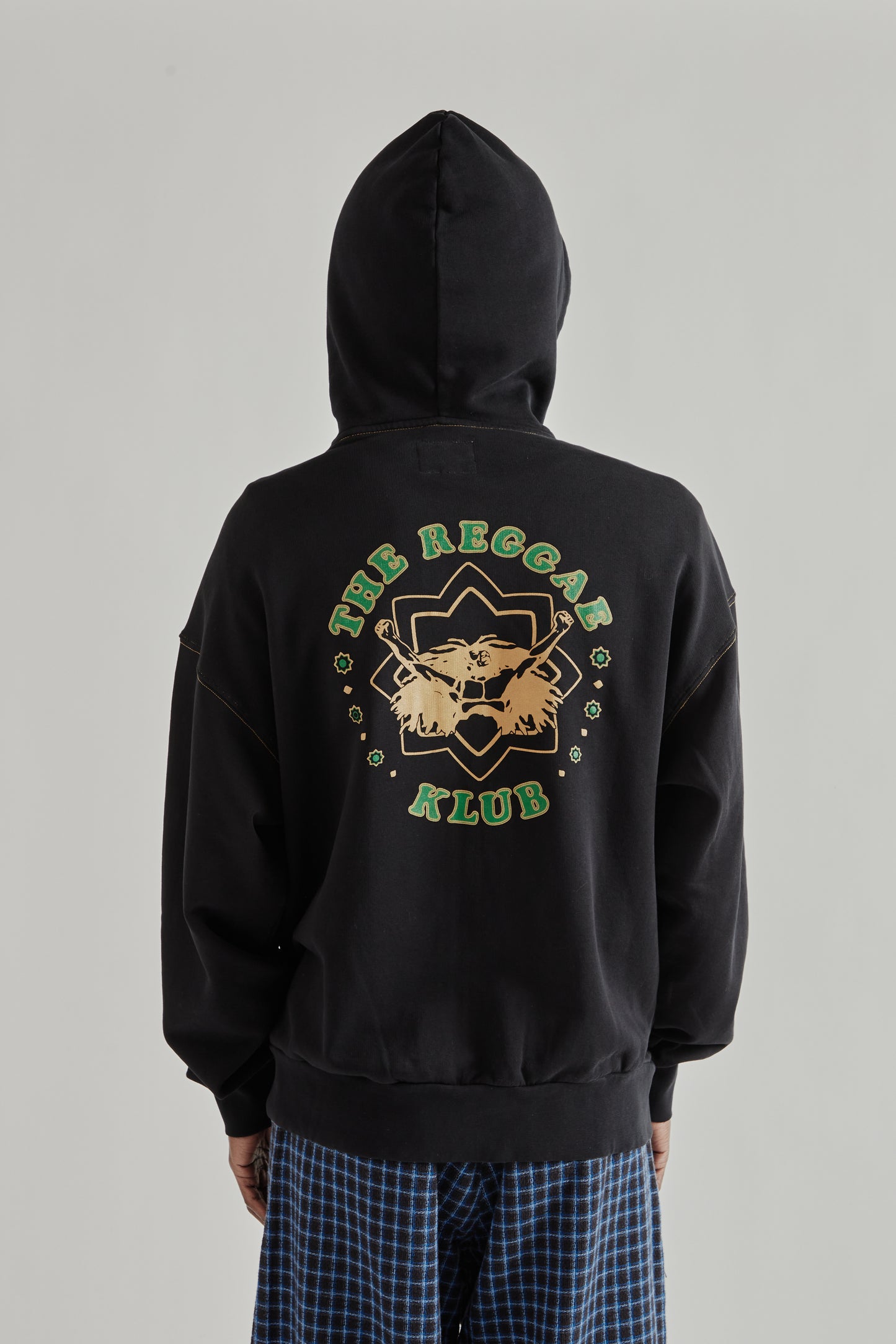 Roots Zip Up Hoodie - Black
